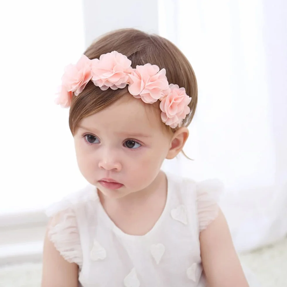 Diadema de Pelo para Bebé Cintas Florales Banda para Cabeza Niña Accesorios Fotografía