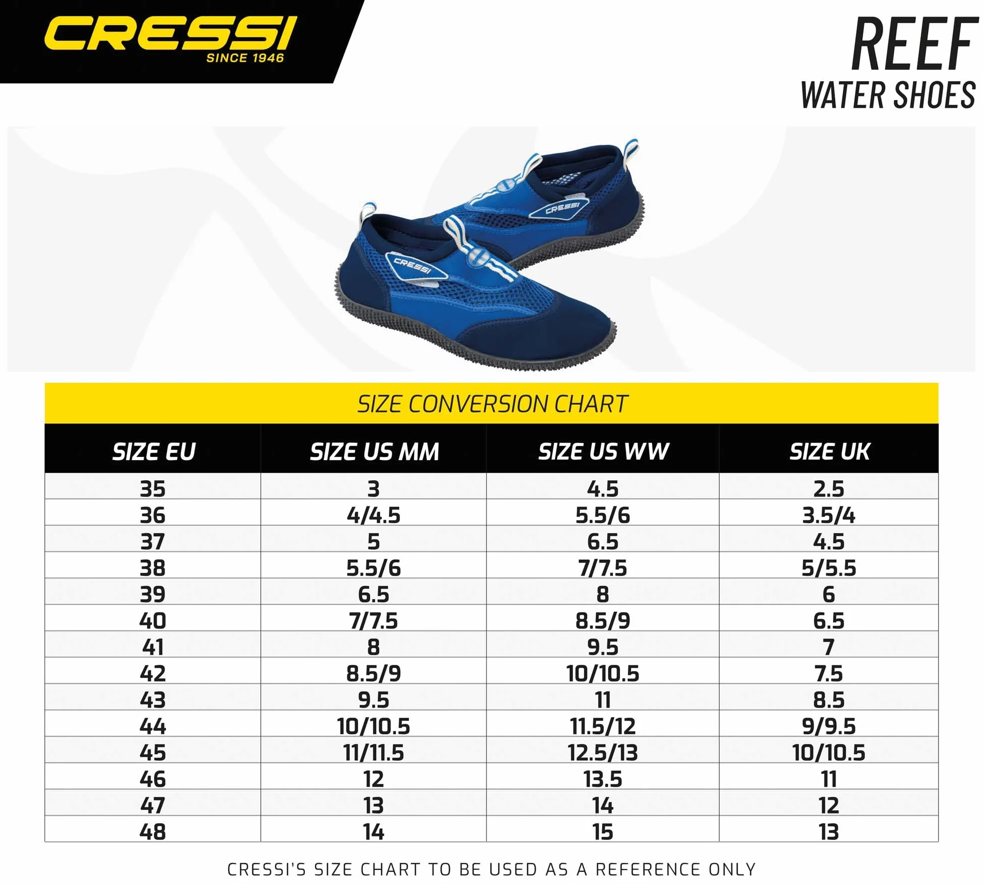 Cressi Reef Calzado para Mar y Deportes Acuáticos