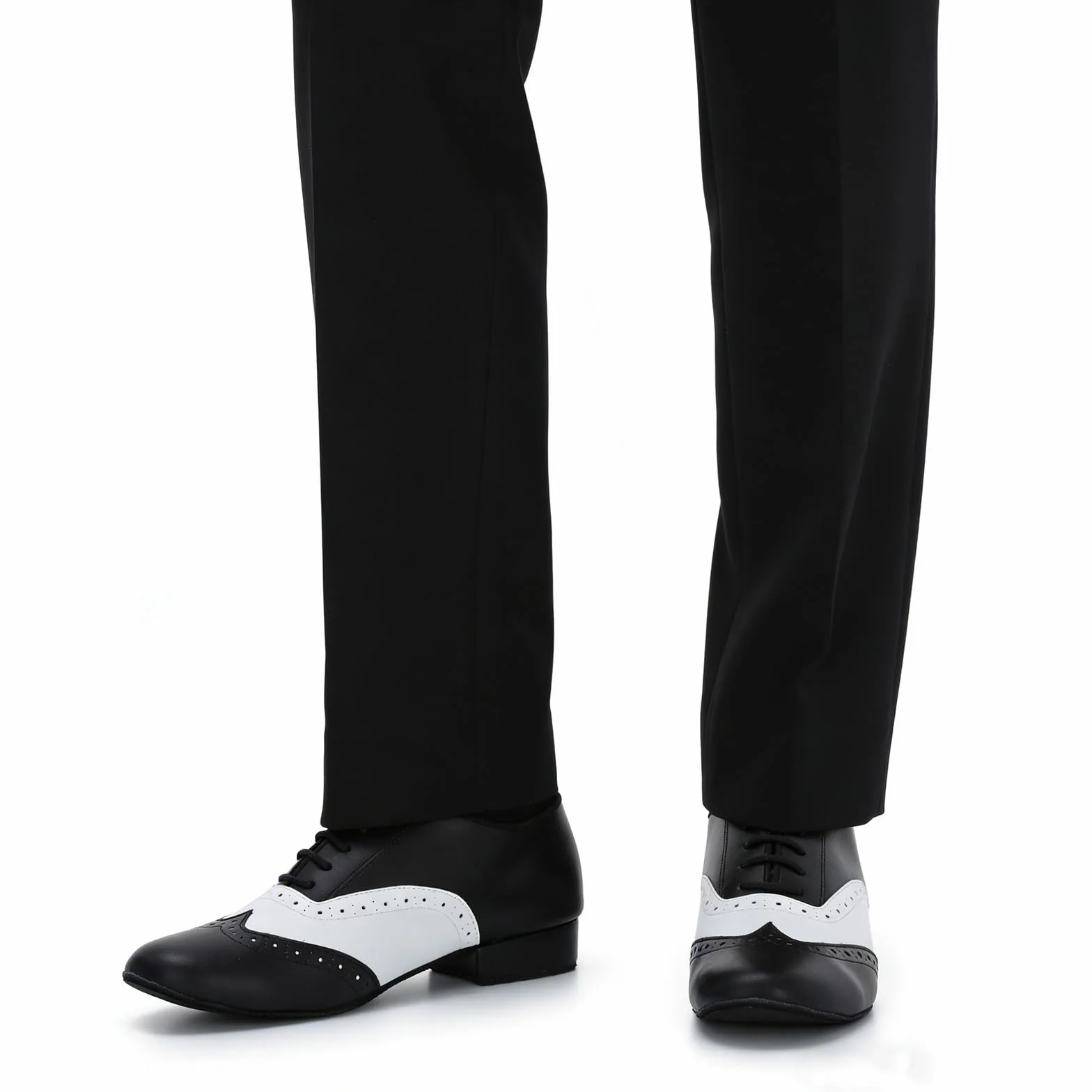 Zapatos de Baile para Hombre Cuero Sintético Salsa Latina Tango Práctica Negro