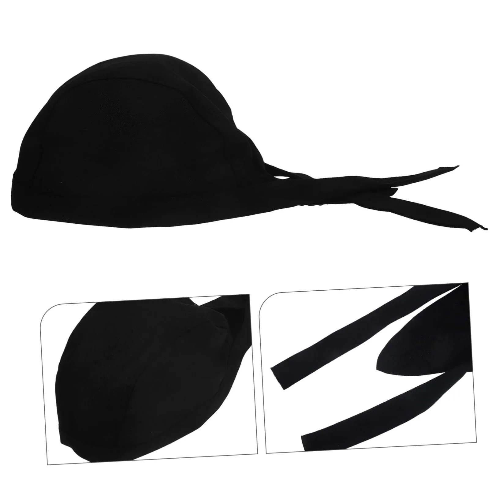LIFKOME 6 Gorros de Chef Unisex de Algodón Negro, Resistentes y Cómodos, Ideales para Barbacoa y Uso en Restaurante, Paquete de 6 Unidades