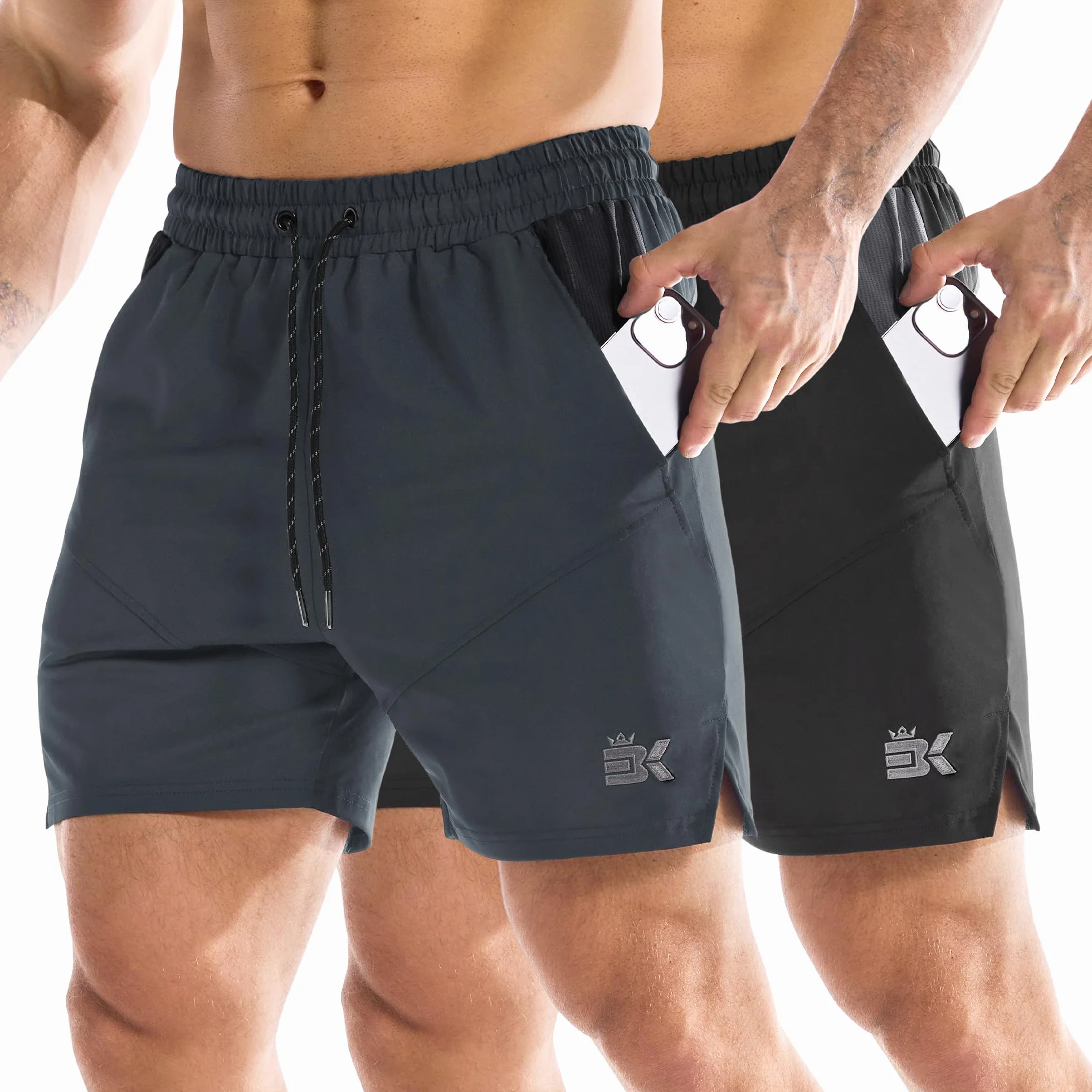 ZENWILL DryFlow Pantalones Cortos Deporte Hombre 2 Pack Secado Rápido