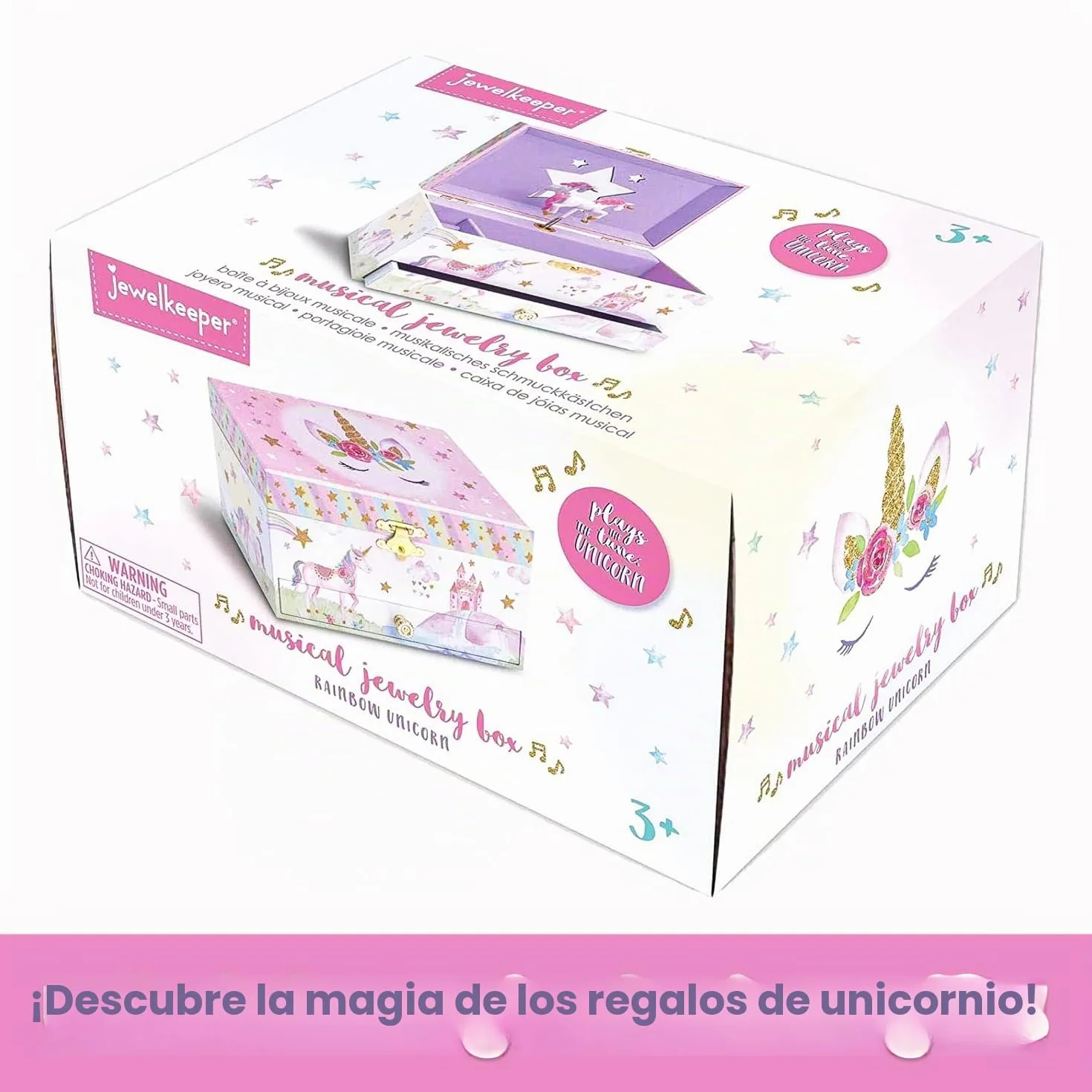 Jewelkeeper Caja Musical Unicornio para Niñas con Cajón Extraíble y Melodía The Beautiful Dreamer