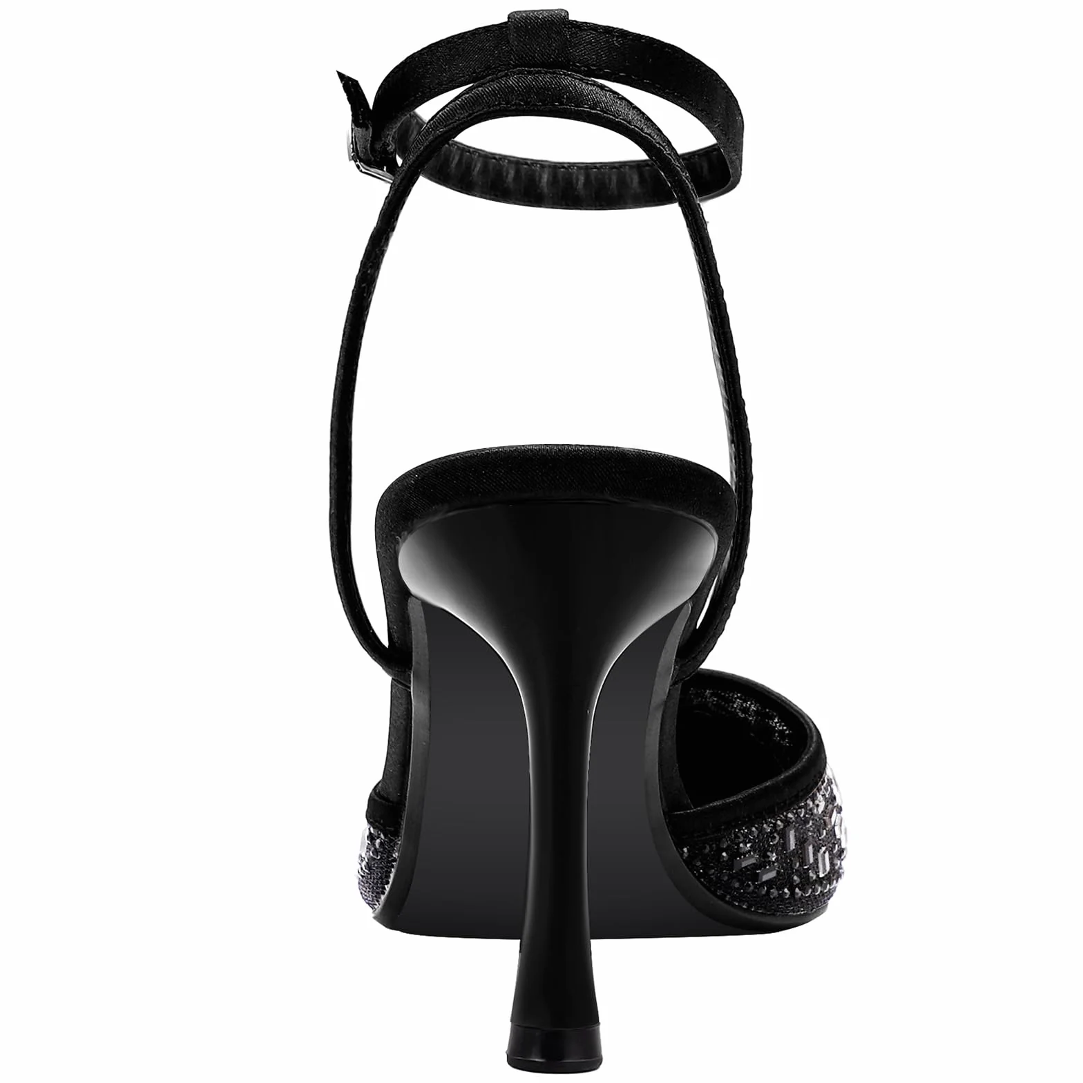 PIZZ ANNU Tacones Mujer Zapatos Tacon Vestir Pitillos Destalonados Tira Tobillo Ajustable