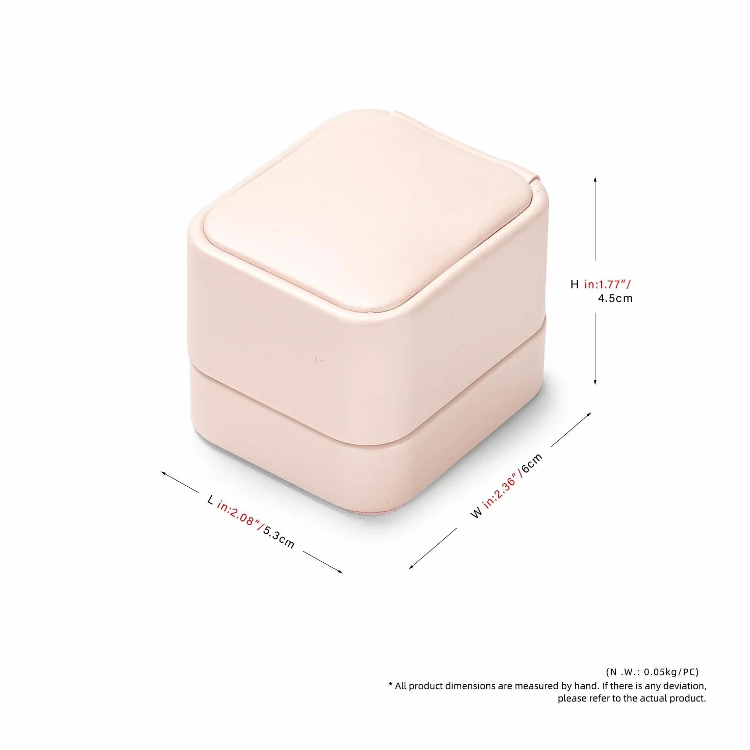 Caja para anillos de regalo San Valentín Rosa