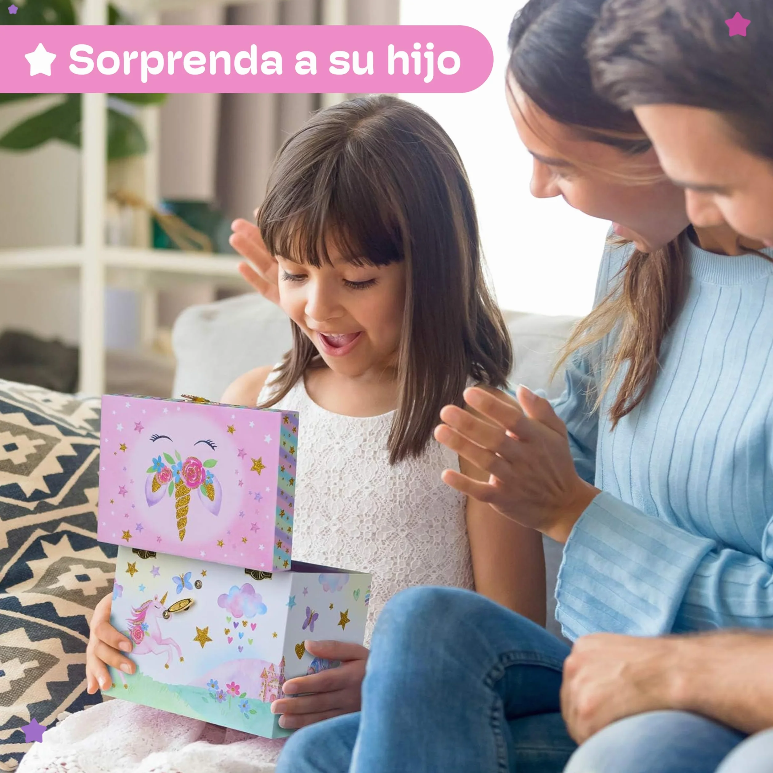 Joyero Musical Grande con 2 Cajones Extraíbles