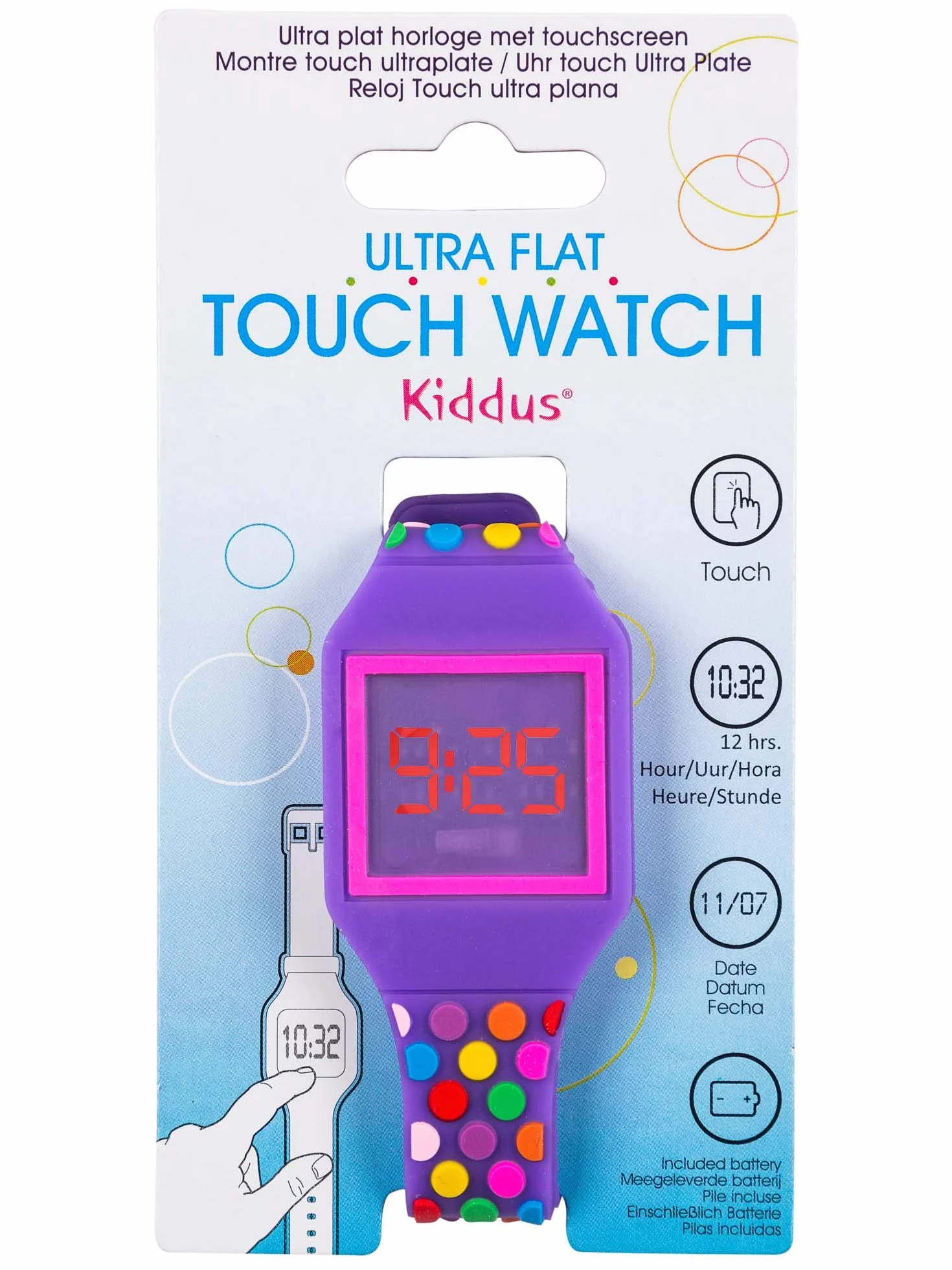 Kiddus Reloj LED Digital Infantil de Pulsera de Silicona Suave para Niños