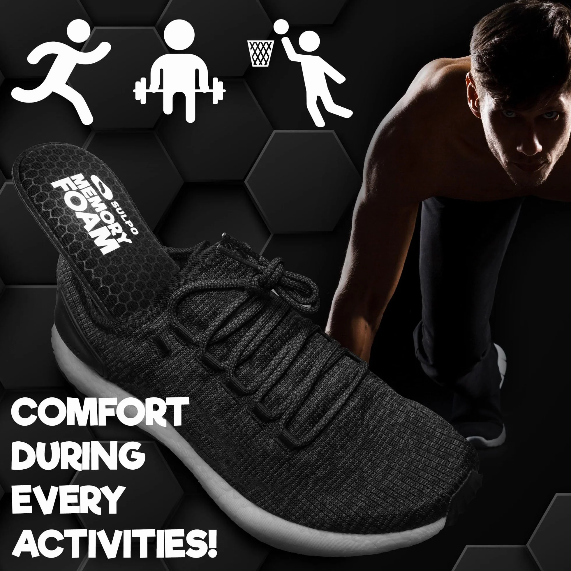Plantillas de Espuma Viscoelástica SULPO para Hombre y Mujer Talla 43