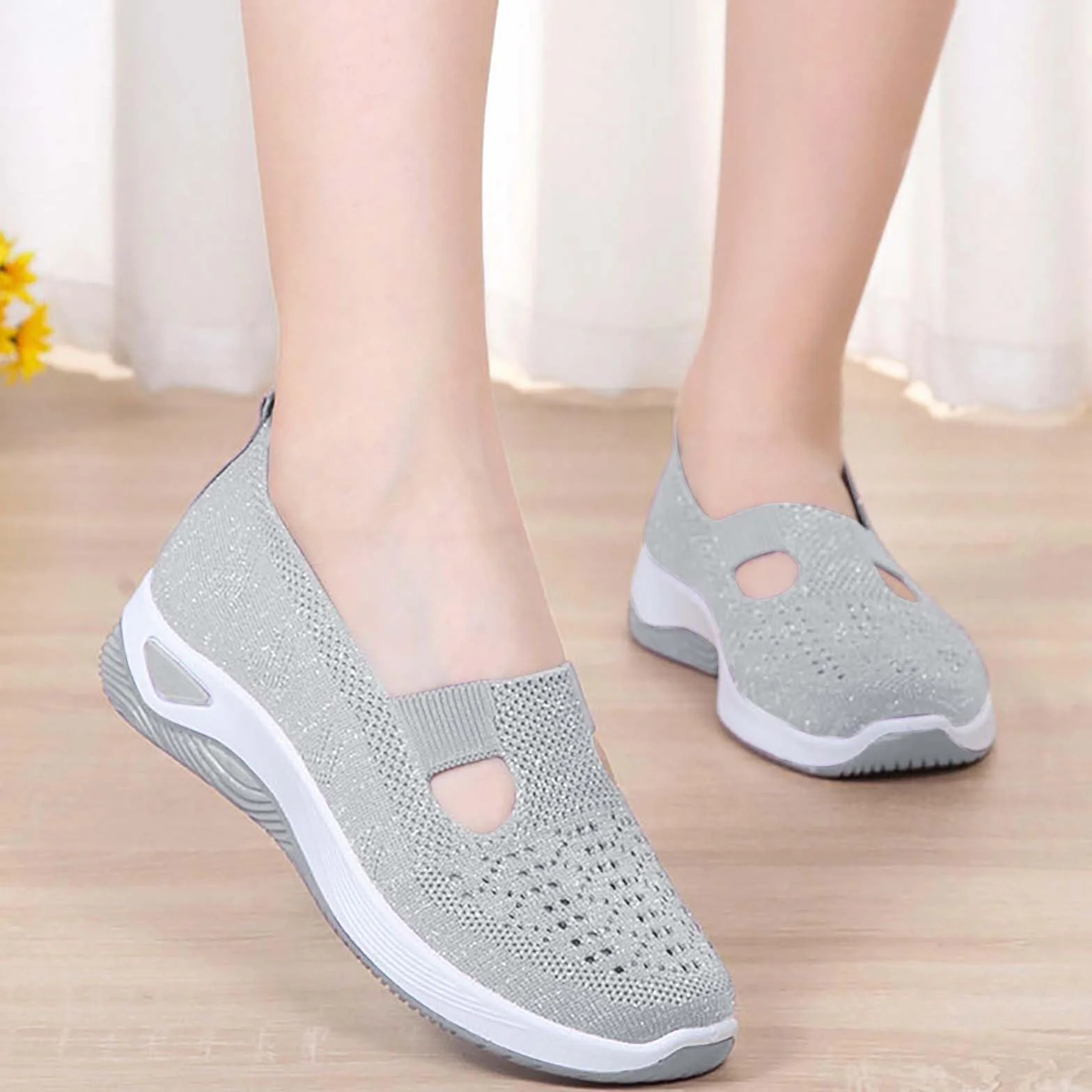 Zapatos Ortopédicos para Mujer con Malla Antideslizantes Cómodos Plataforma Ligeras para Caminar