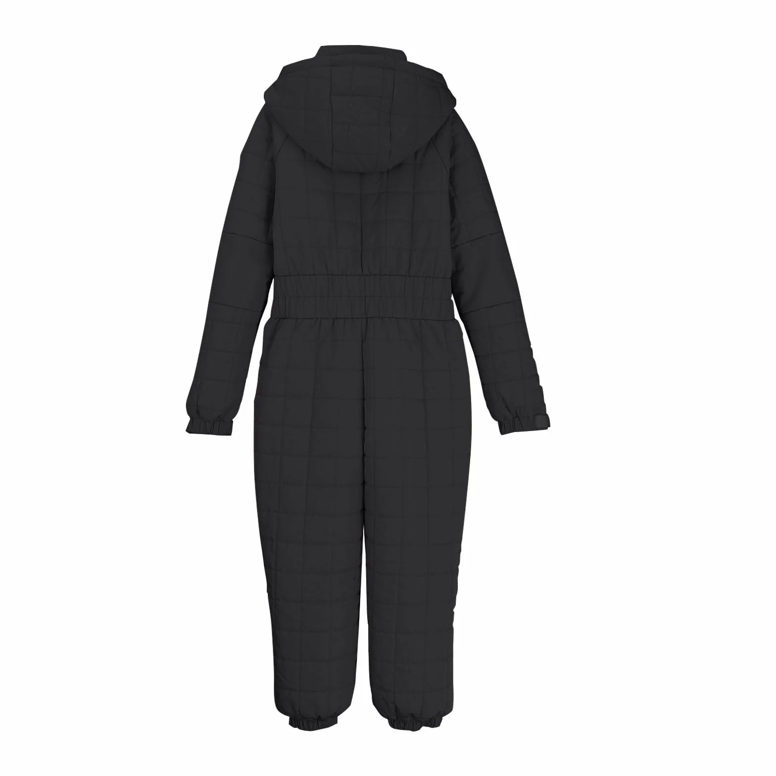 Traje de nieve acolchado para jóvenes con cremallera central, mono con capucha y forro polar otoño invierno