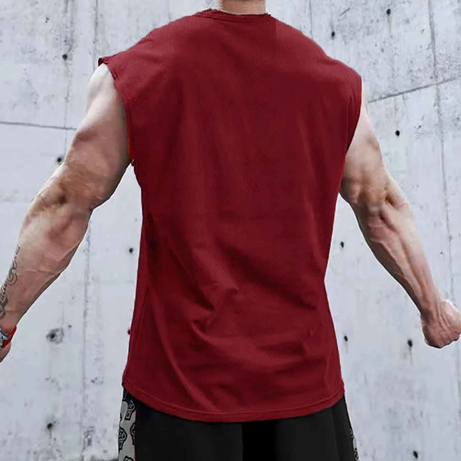 Ropa De Yoga Ropa De Deporte Ropa Deportiva Chándales Deportivo Ropa De Gimnasio De Malla Lisa Para Hombre, Camiseta Sin Mangas Con Tirantes De Culturismo, Camiseta Sin Mangas De Secado Rápido, Chalec