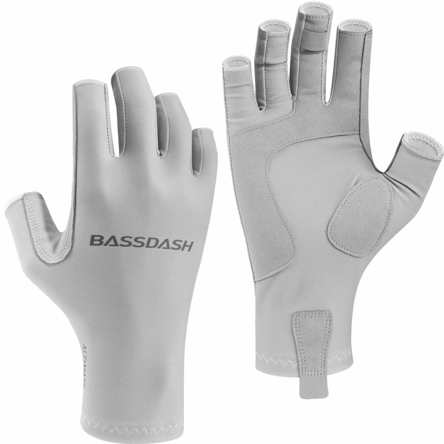 Bassdash ALTIMATE UPF 50+ Guantes de Pesca Mujer protección Solar UV sin Dedos Kayak Remo Senderismo Ciclismo