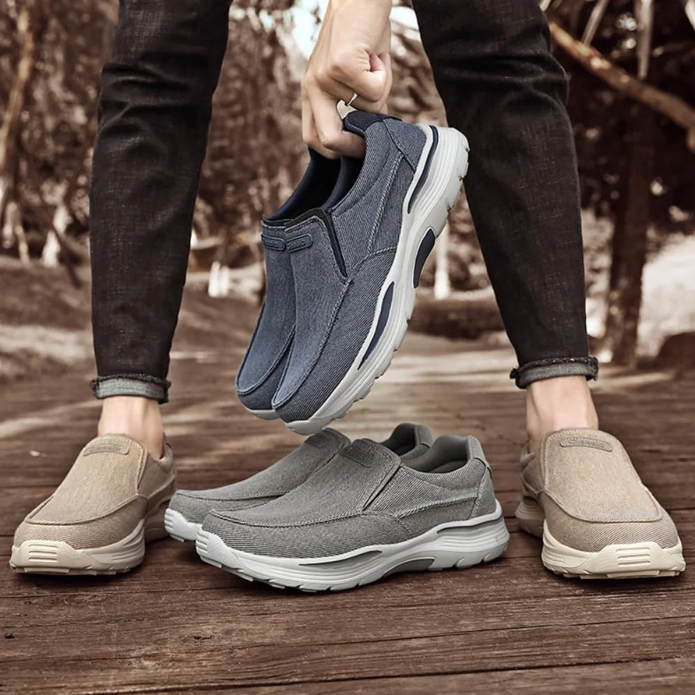 MEIION Zapatos de lona para hombre de aguas profundas, cómodos, ligeros y transpirables