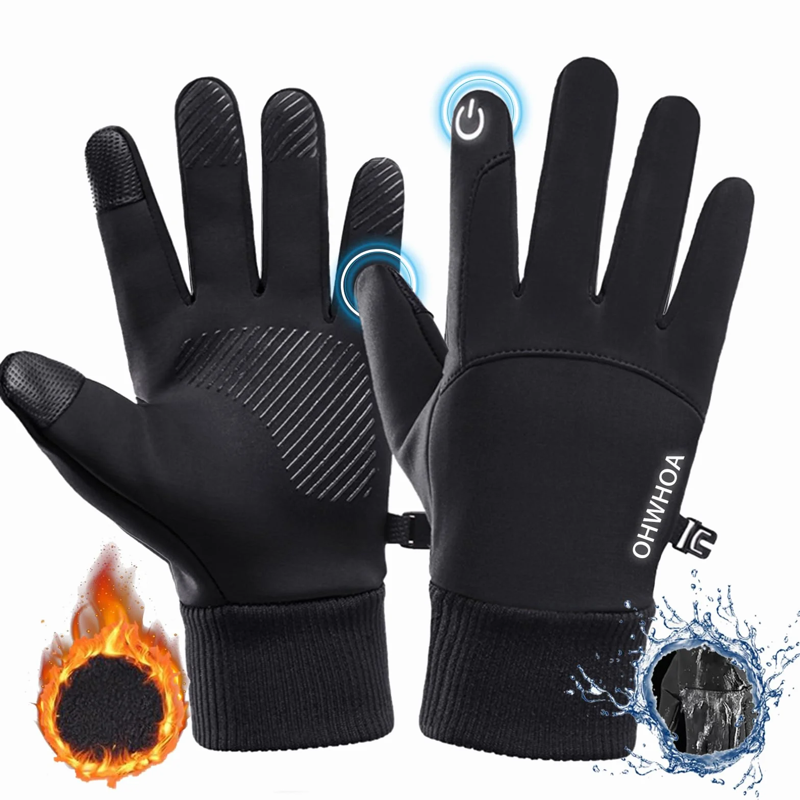 Guantes Invierno Impermeables Térmicos Pantalla Táctil para Moto Ciclismo Esquiar Hombre Mujer