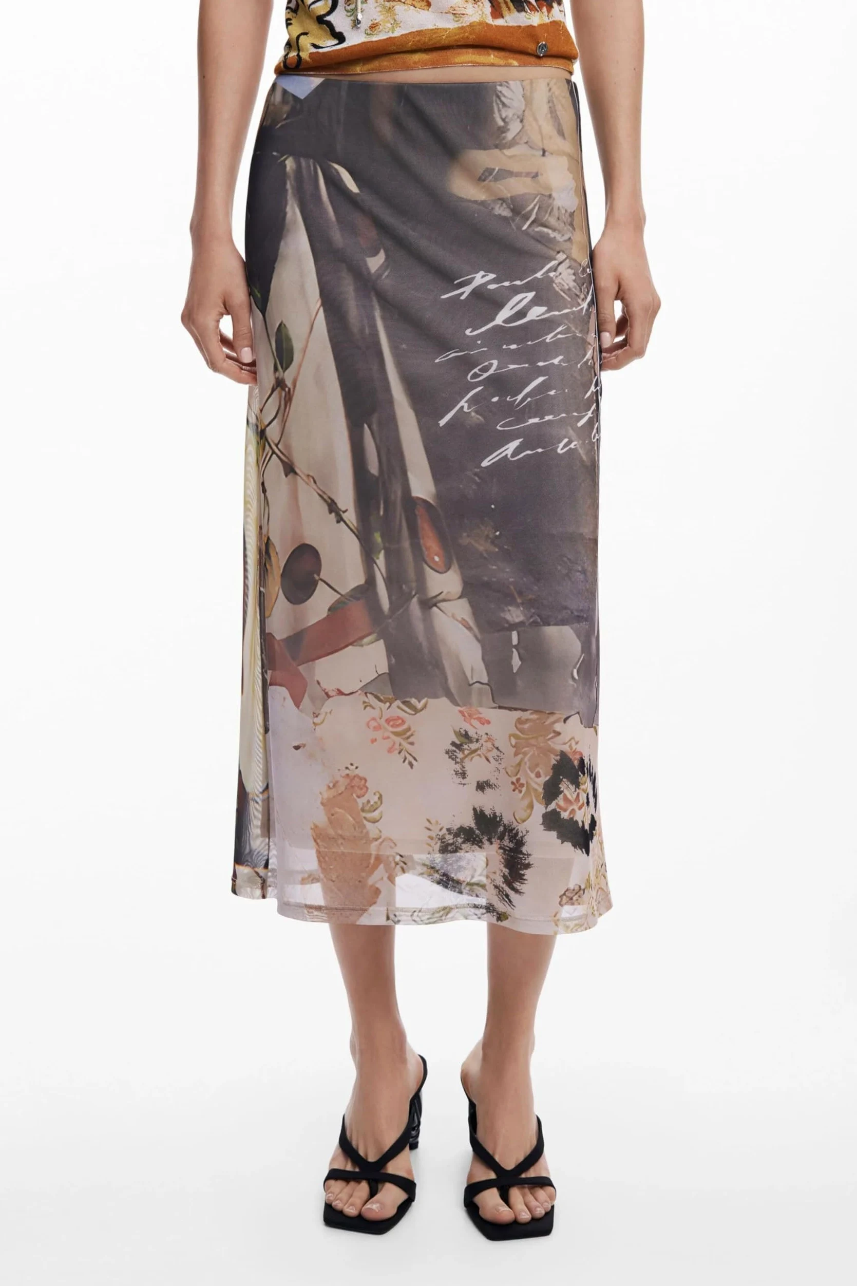 Desigual Fal_Collage Skirt Mujer (Pack de 1)