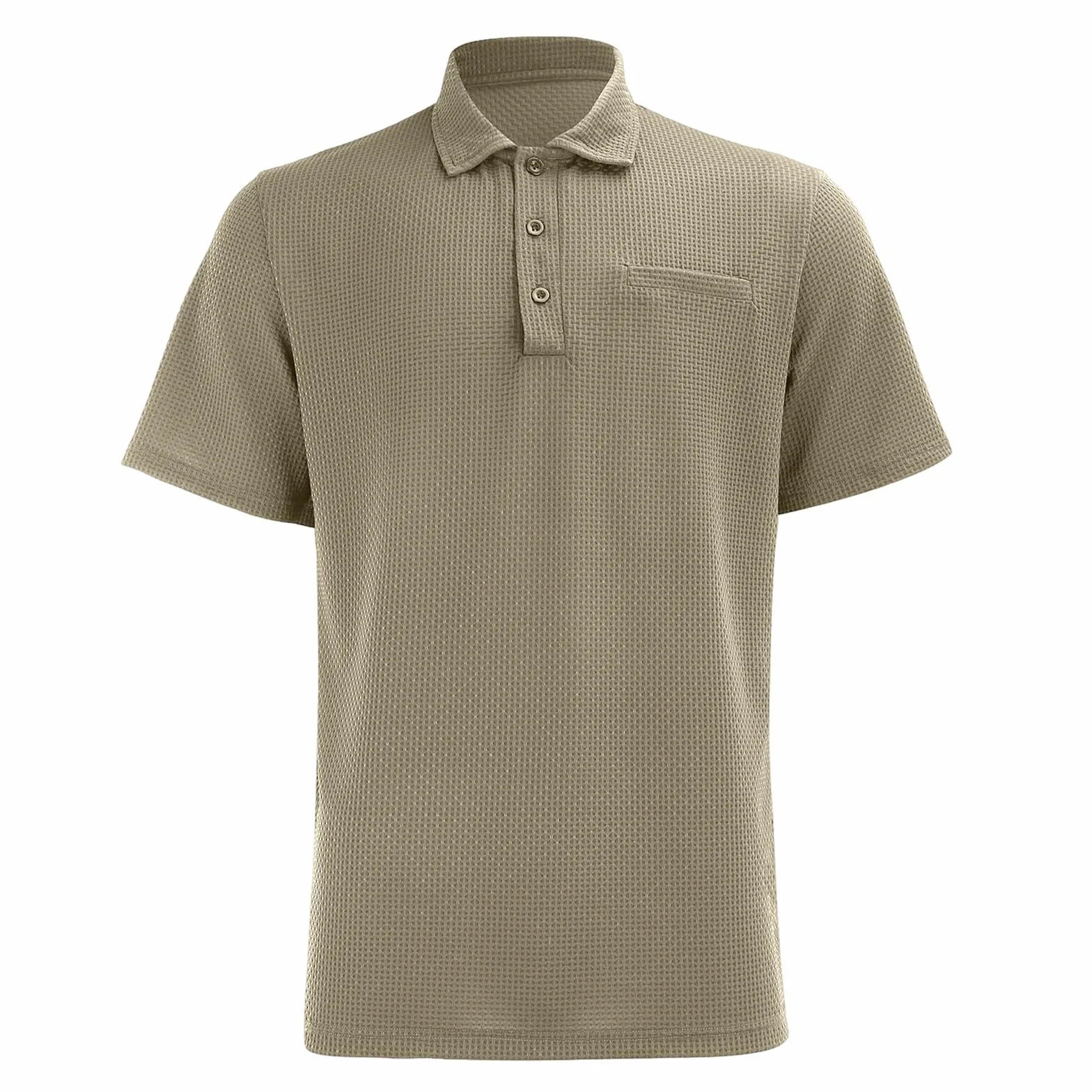 Polo Breeze para Hombre con Ajuste para Barriga Cervecera, Elástica y Secado Rápido, Cuello Texturizado Manga Corta para Golf y Casual, Ultra Cómoda Sedosa Transpirable Camiseta Trabajo Hombre