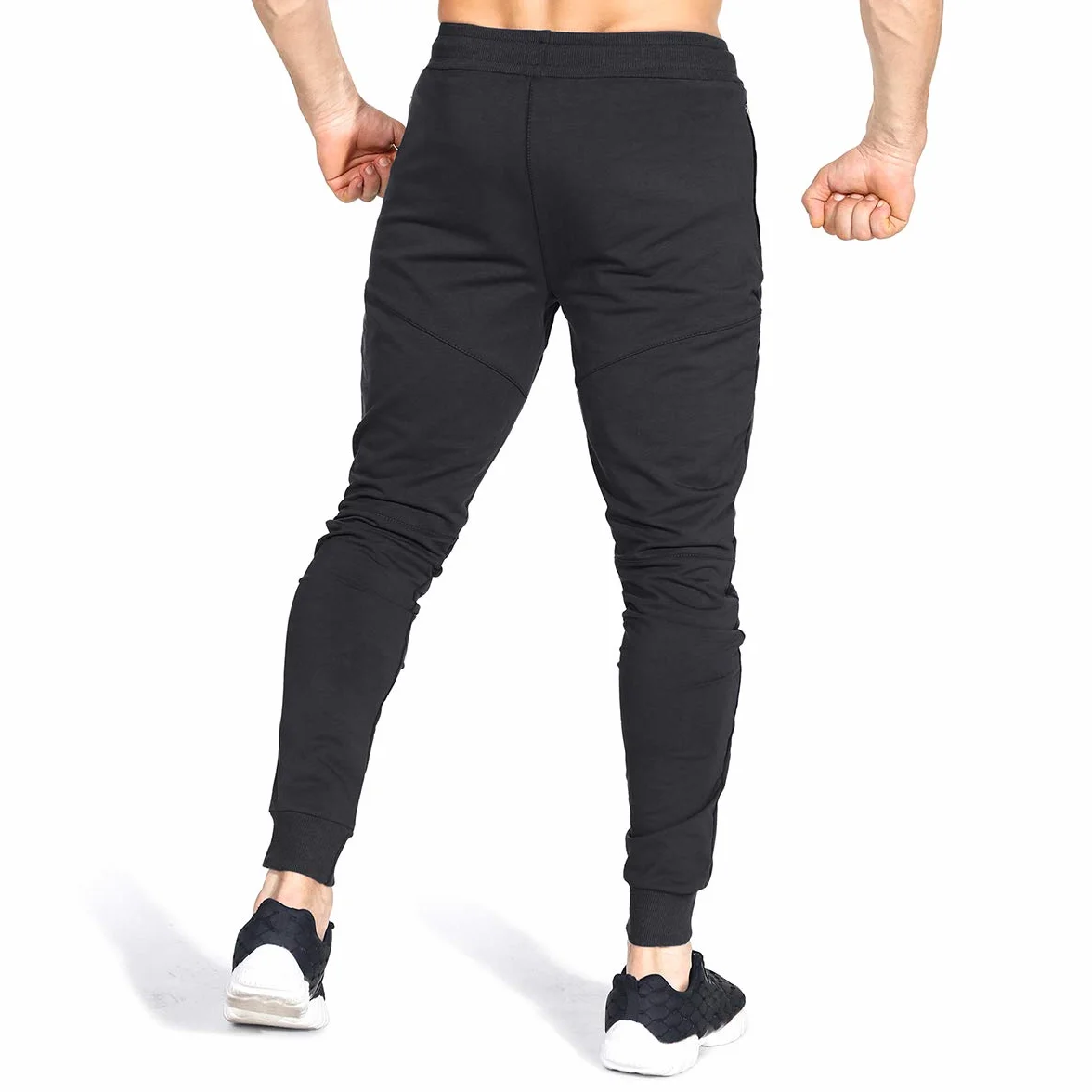 ZENWILL Cremallera Gym Jogger Pantalon Deporte Malla Transpirable Fitness Hombre