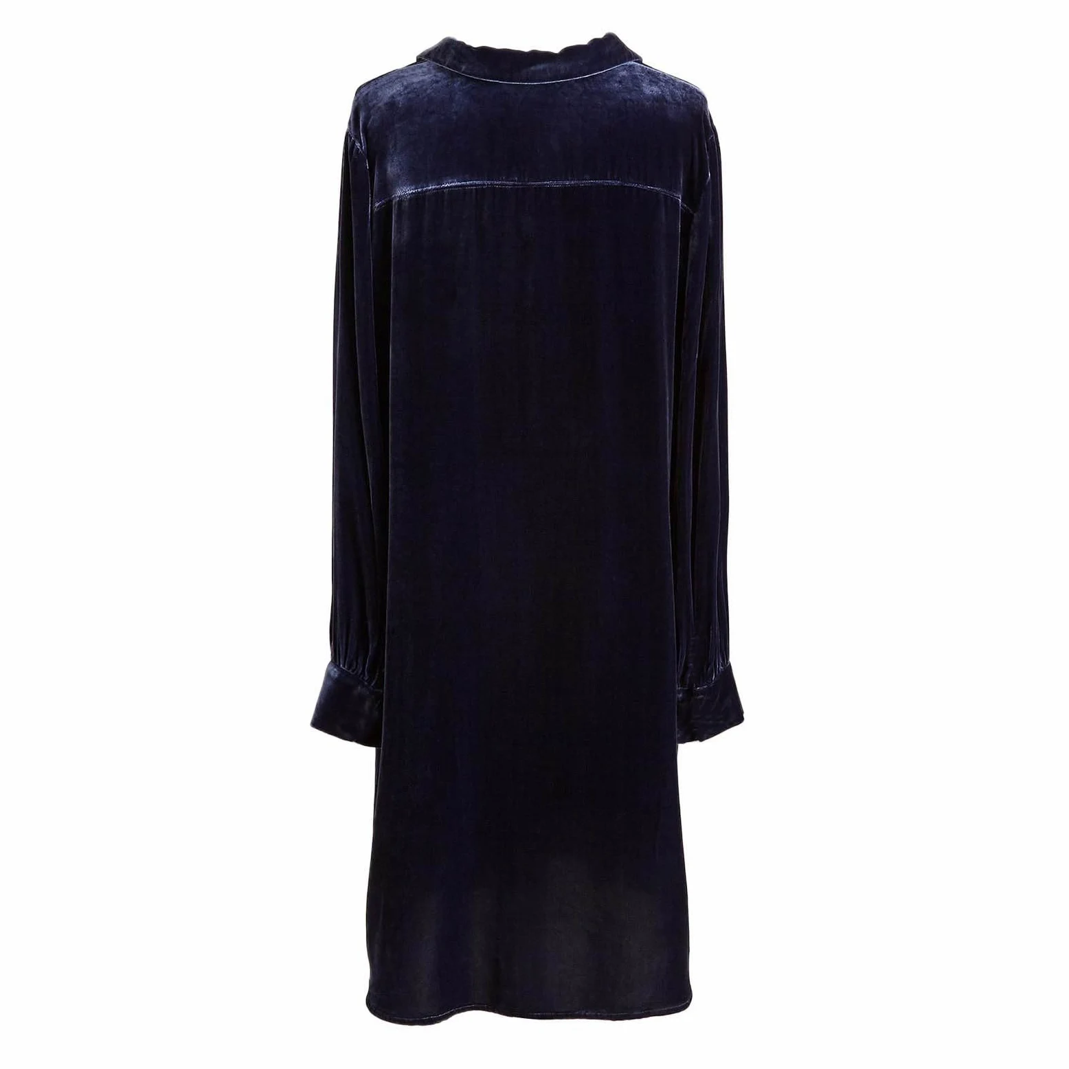 Generisch Vestido camisero de terciopelo dorado, vestido de Navidad, vestido de noche, vestido de fiesta para mujer