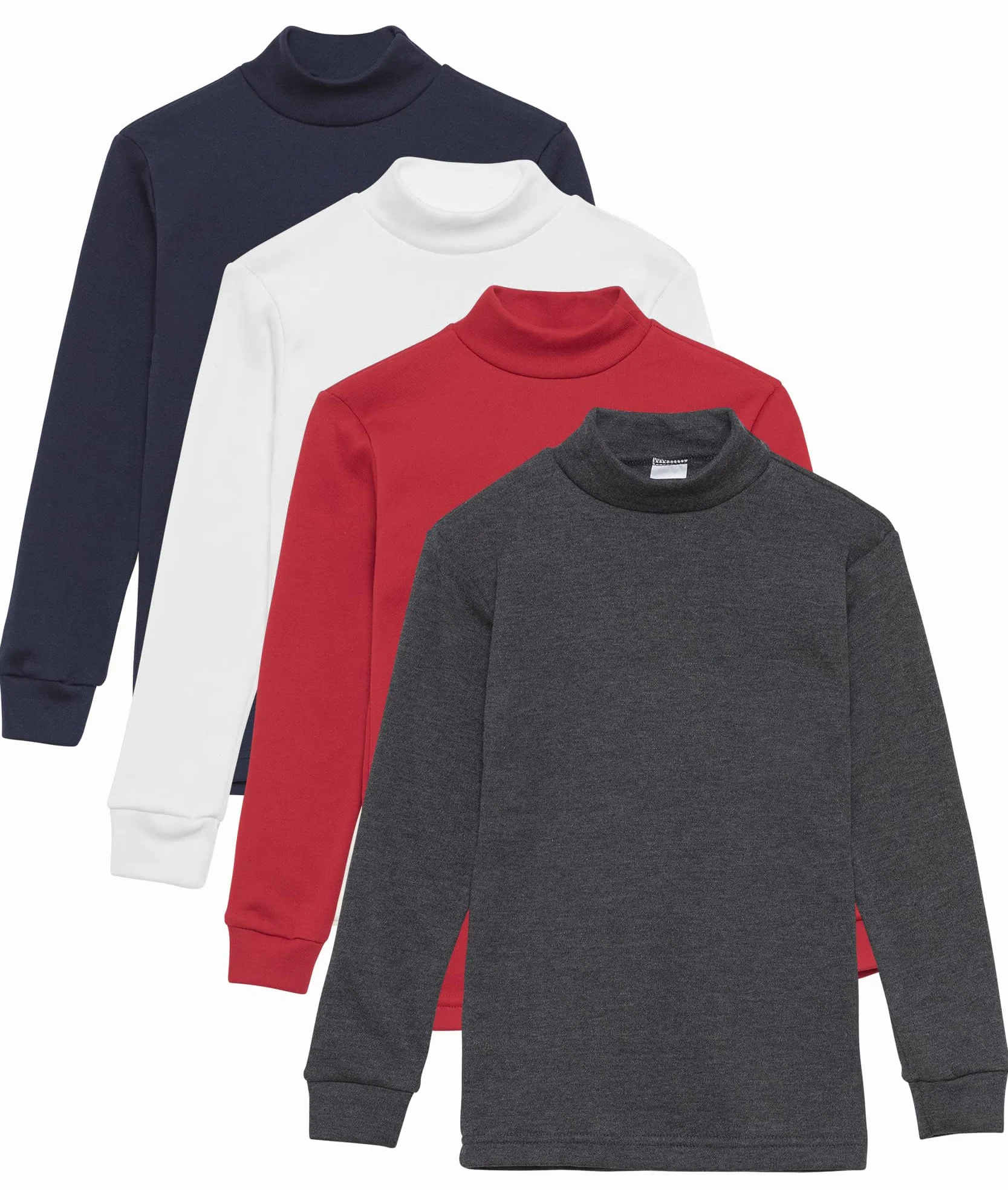 Camiseta Térmica Interior Niño Cuello Alto Manga Larga Pack 4