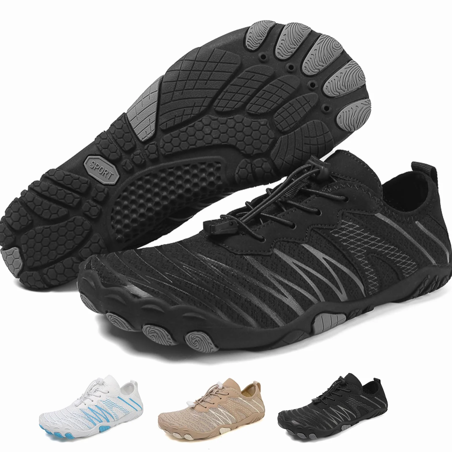 Acfoda Zapatos de Agua Hombre Mujer Barefoot Antideslizante Transpirable Secado Rápido Escarpines Gr. 36-47