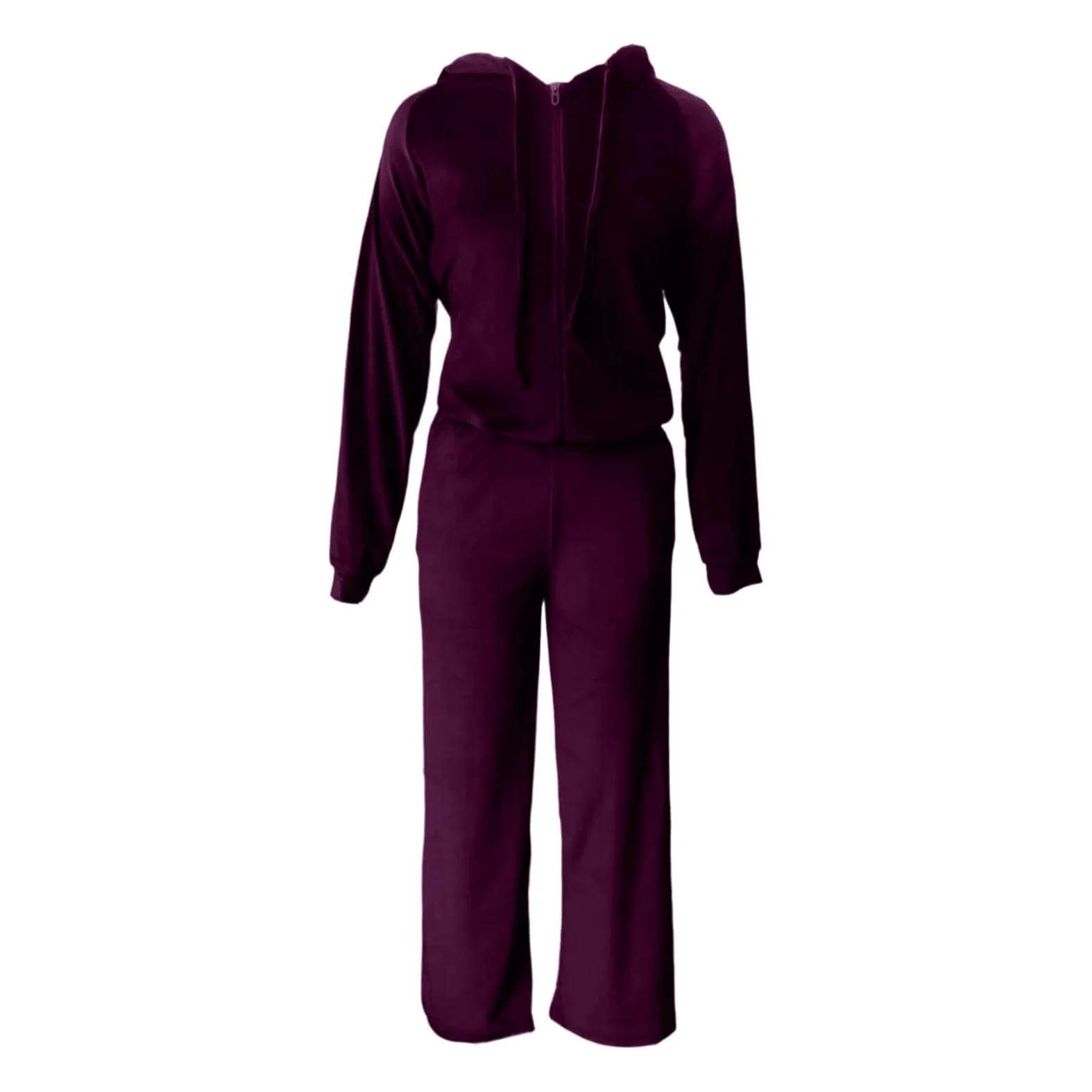 Genérico 2026 Chándal de terciopelo para niña, conjunto acogedor de otoño e invierno con sudadera con capucha y pantalones deportivos, ropa deportiva informal de dos piezas