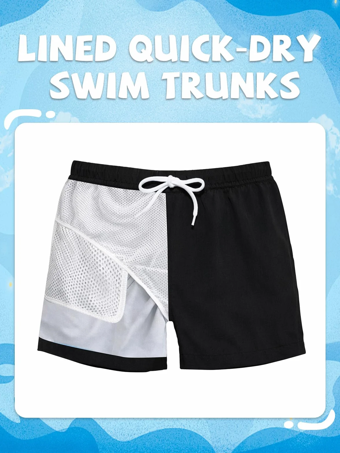 Bañador Niño Secado Rápido Boxer Natación Infantil Protección Ajuste Cómodo Playa Piscina