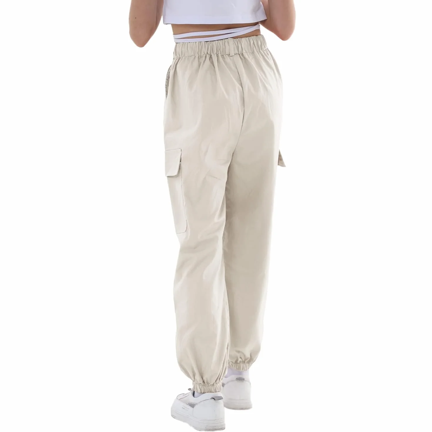 Rolanko Pantalones Cargo Elásticos para Niños Jogger Streetwear Danza