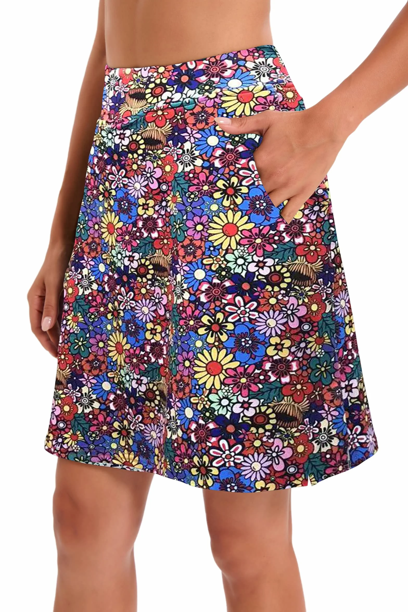 Skorts Falda Deportiva de Mujer Rodilla Cintura Alta Senderismo