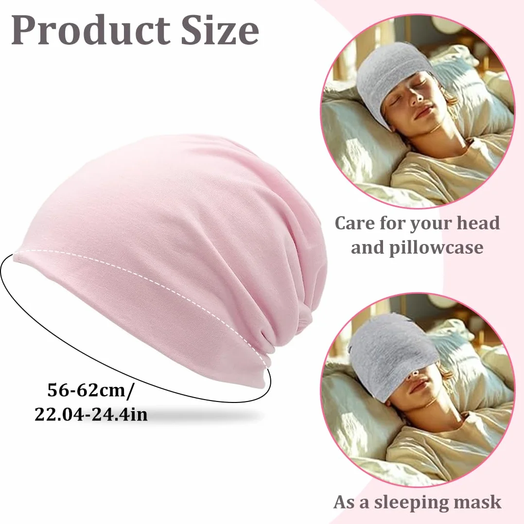 Gorro Pelo Rizado Dormir Unisex Ajustable Suave para Mujeres y Hombres