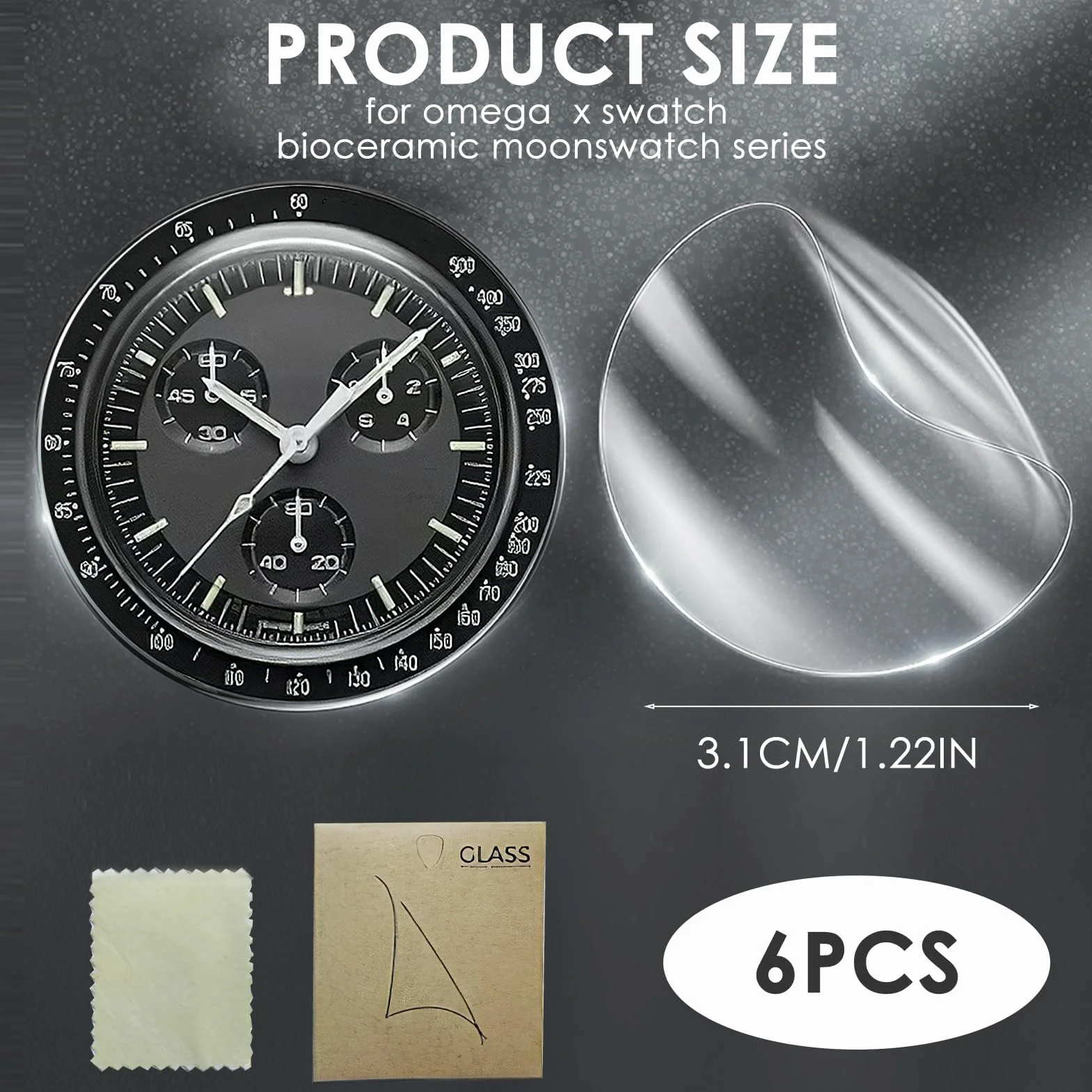 Película Protectora TPU Compatible con OMEGA × Swatch Bioceramic MoonSwatch 42mm, Antiarañazos Autoreparable