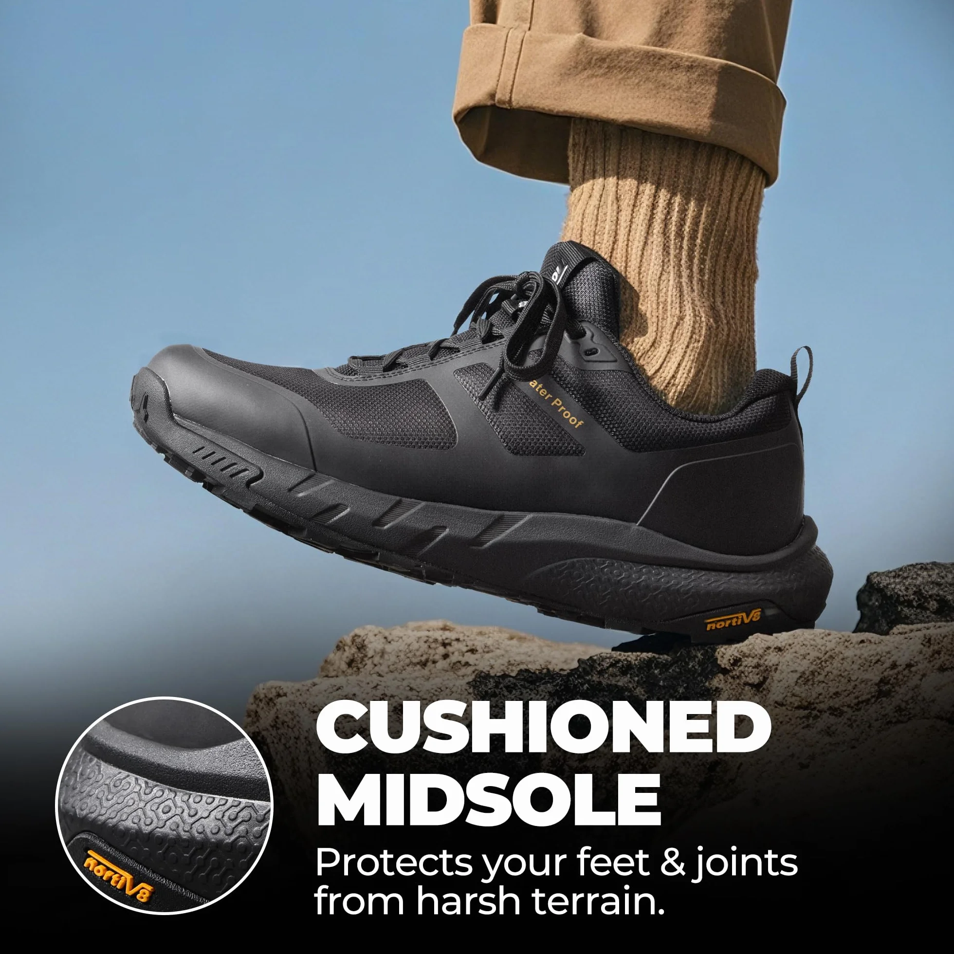 NORTIV 8 Zapatos Trekking Hombres Impermeables Antidelizantes Botas Montaña