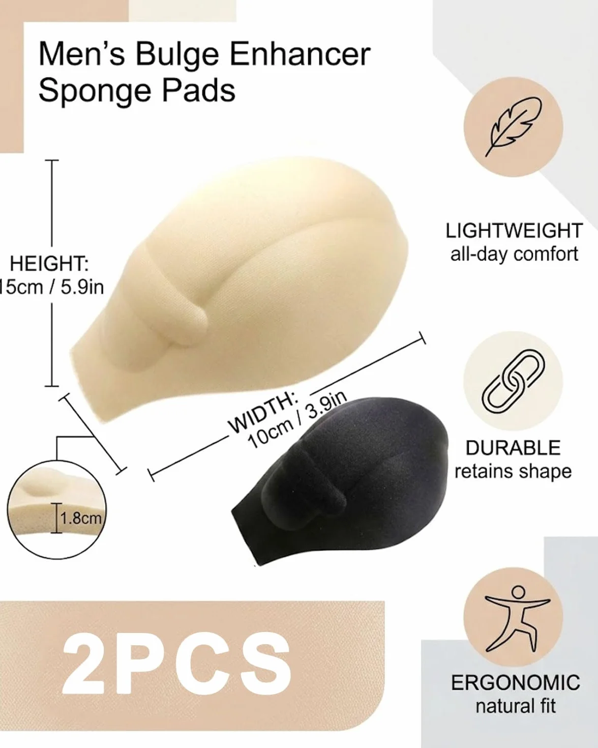 Bañador Relleno para Hombres Almohadillas de Natación Calzoncillos con Relleno Surf Fitness Entrenamiento