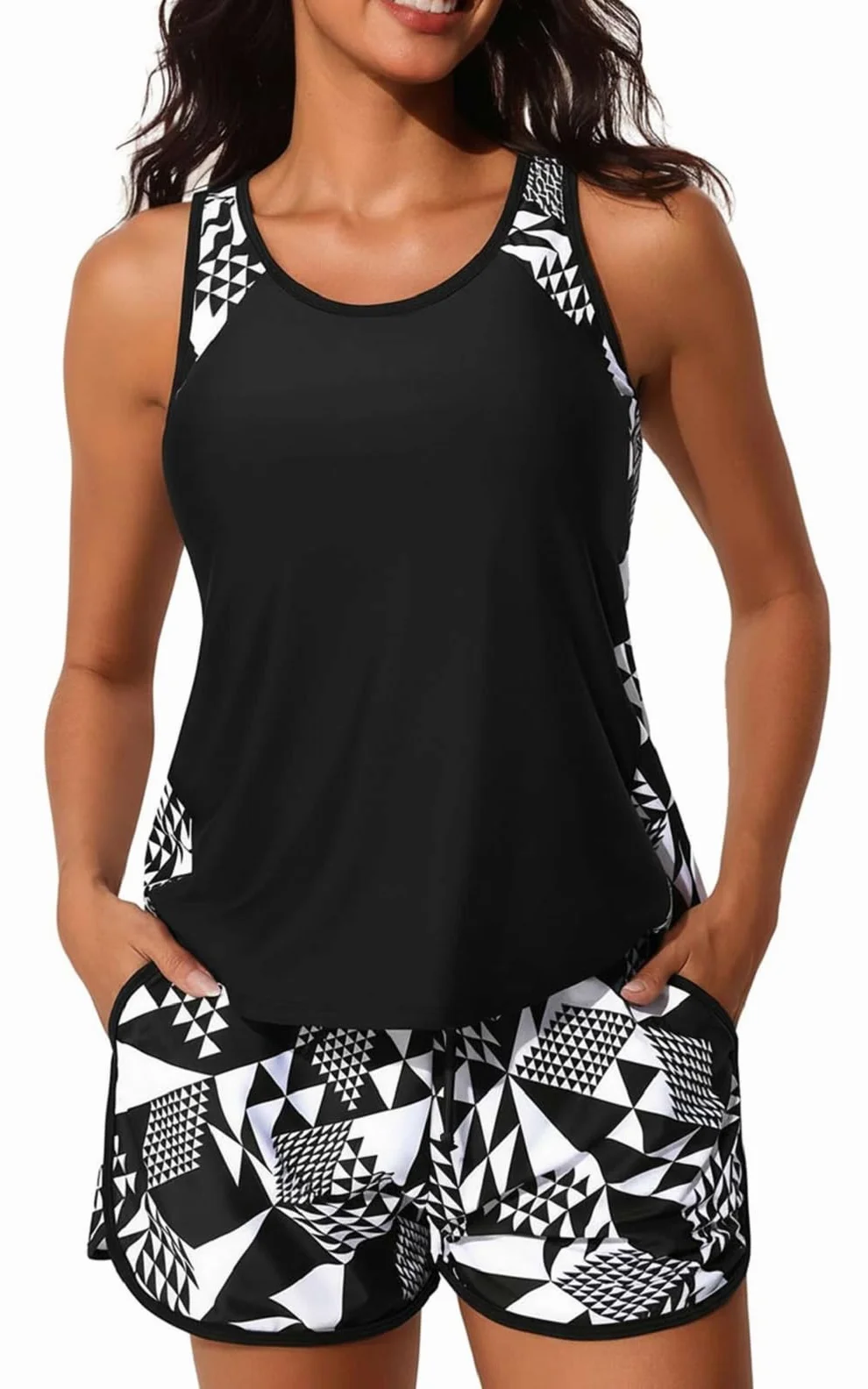 Yutdeng Tankini Mujer Reductor Barriga Bañador Dos Piezas Tallas Grandes