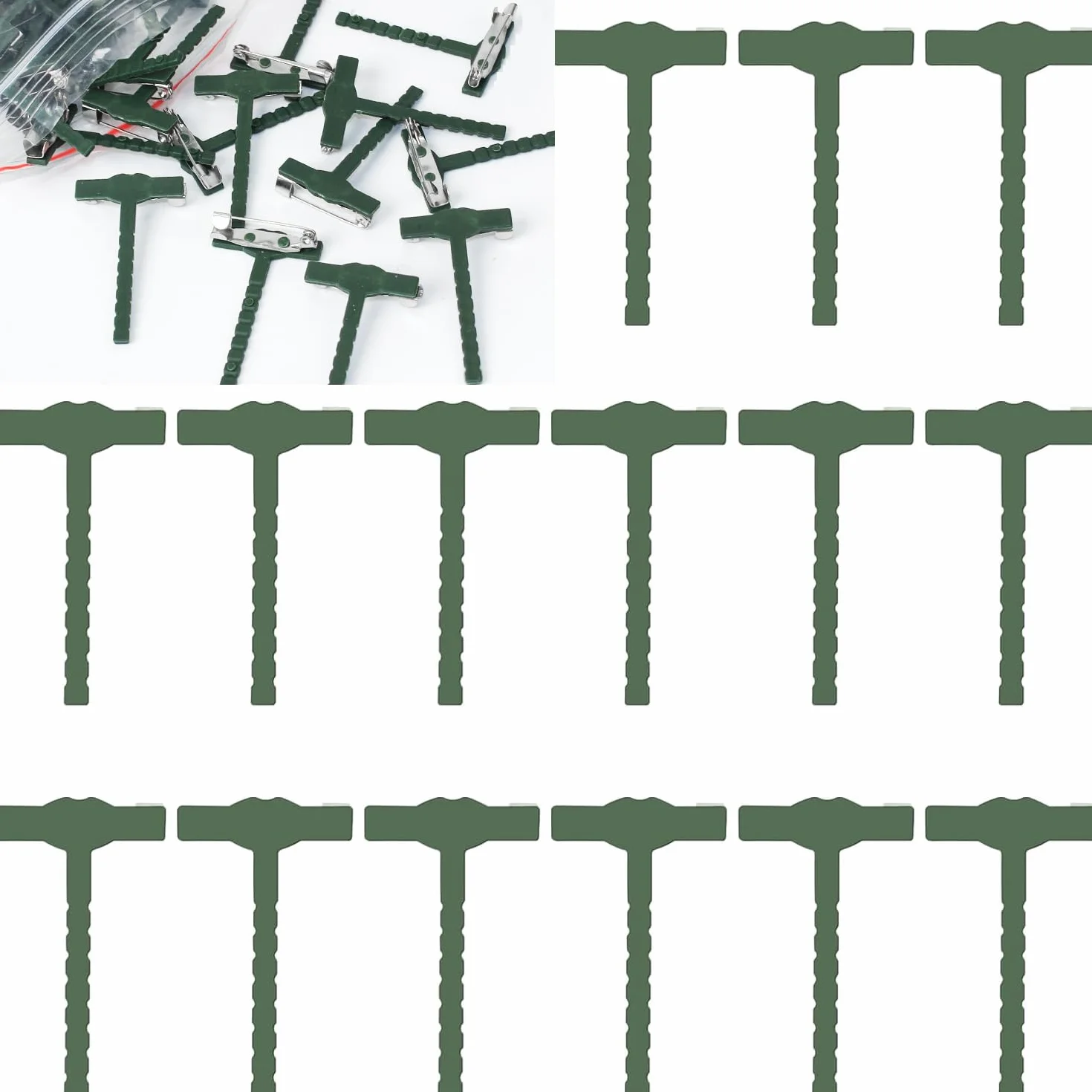 Alfileres Triangulares de Plástico en Forma de T, 100 Piezas para Bodas y Manualidades
