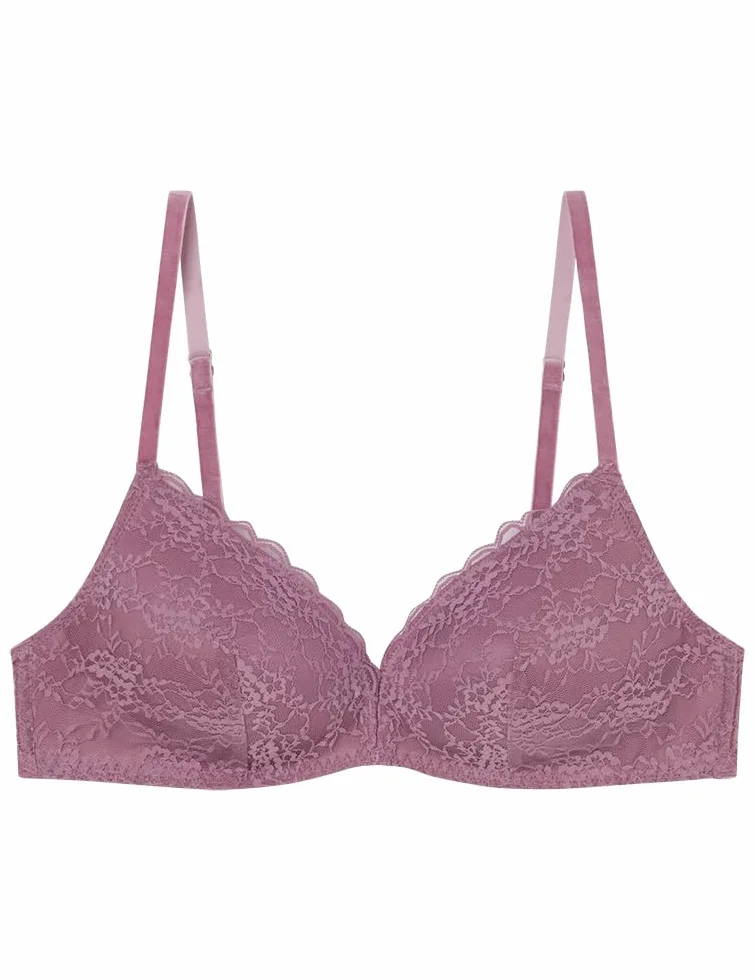 Women'secret Sujetador Triangular con Relleno Dusty Pink Bra Mujer