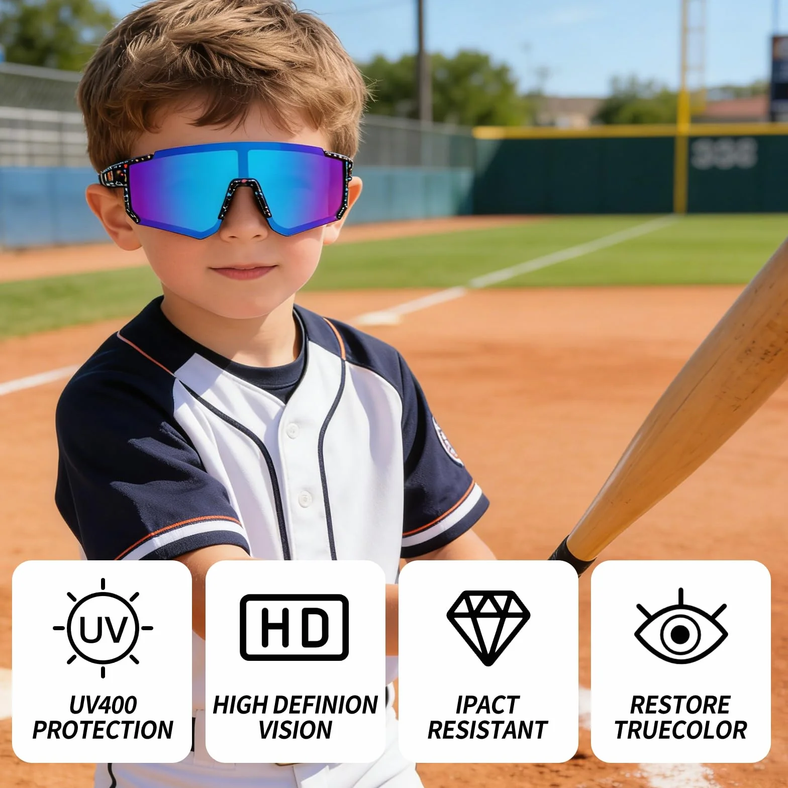 Gafas de Sol Polarizadas UV 400 para Niños Ciclismo Deportivas