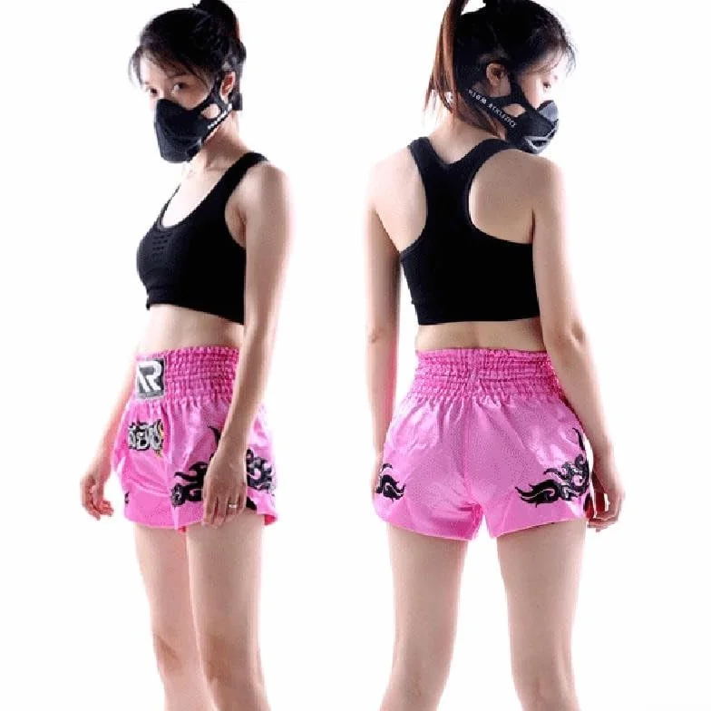 Anotherboxer Pantalones cortos de boxeo para niños rosa M
