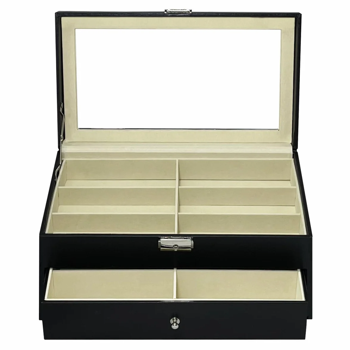 MR Maestro Relojero Vitrina para Gafas Organizador de Joyas Estuche Almacenamiento 12 Gafas de Sol
