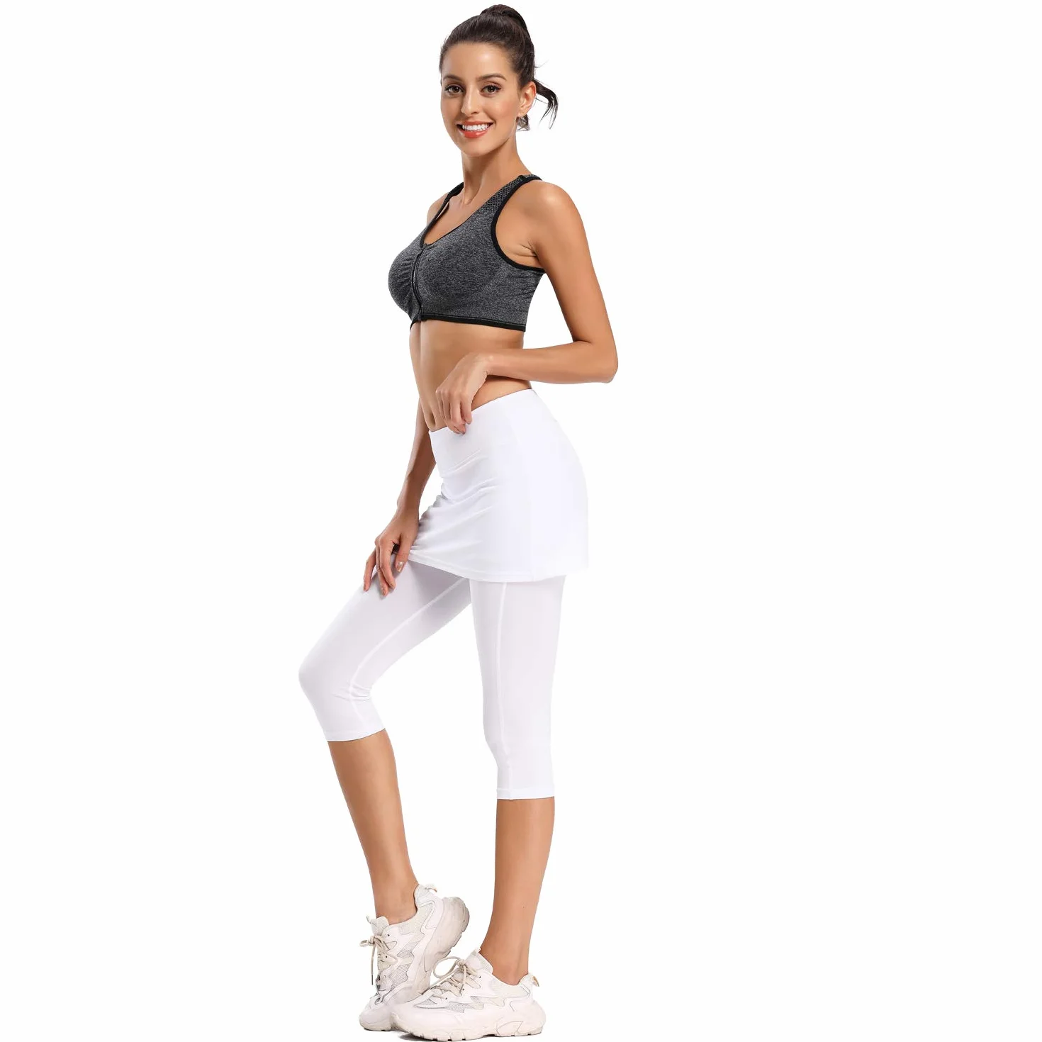 Ibeauti Leggings capri UPF 50+ falda yoga golf tenis correr entrenar