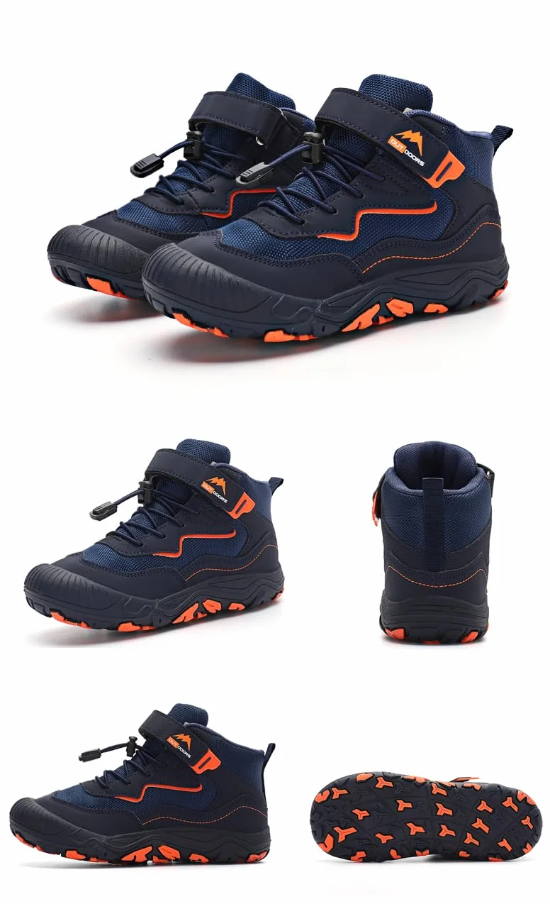 Zapatillas Descalzas Niños Trekking Barefoot Minimalistas Ligeras Transpirable Mid Hiking Shoes Unisex 28-37 EU