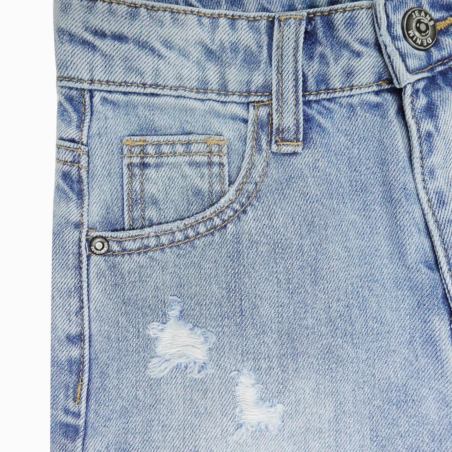 KIDSCOOL SPACE Baby Little Girls Boys Jeans Shorts,Ripped Frayed Raw Hem Diseño Simple Cute Summer Denim Pants