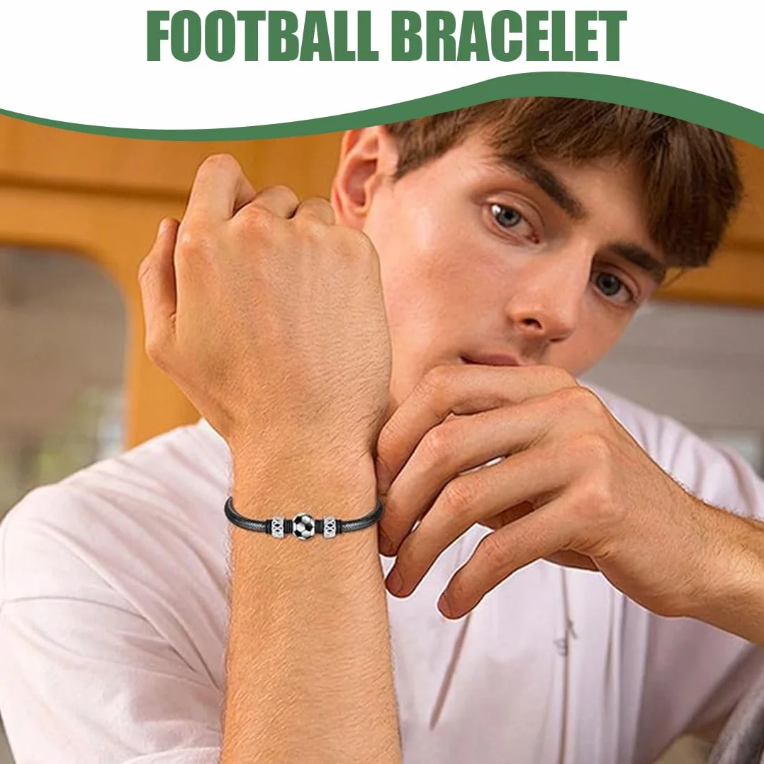 Pulsera de fútbol DWFEYOI para niño, regalo de cumpleaños Navidad 8-14 años