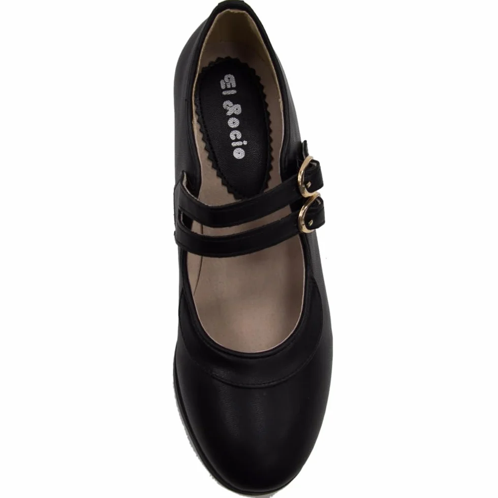 Zapato De Flamenco con Doble Suela y 2 Correas