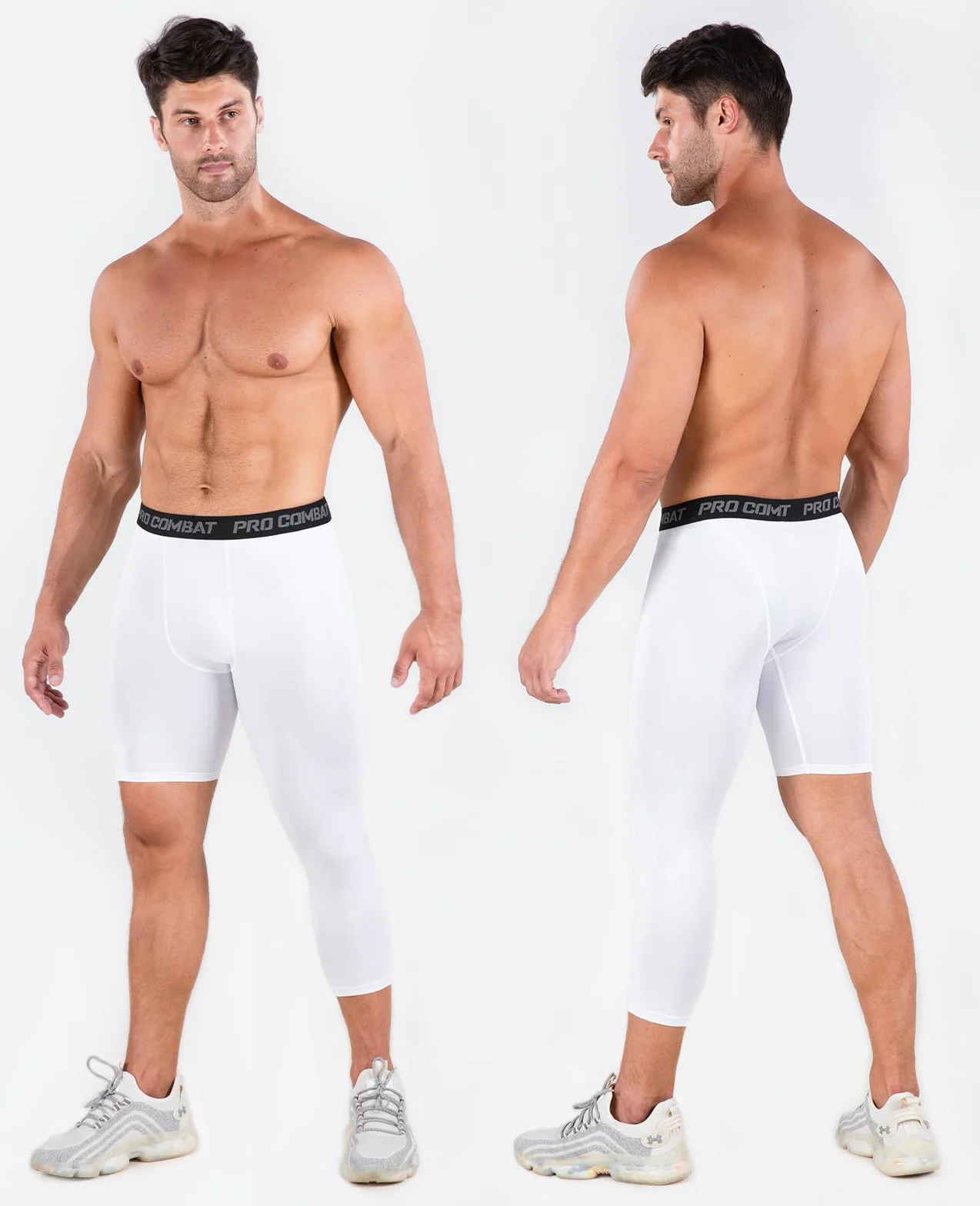 Pantalones de compresión para hombre Niksa 3/4 transpirables multideporte