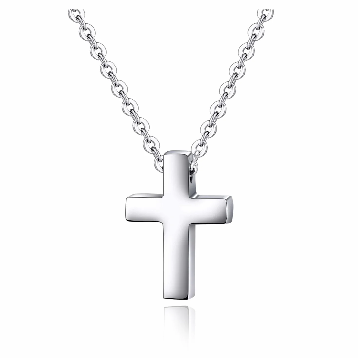 Collar Cruz Acero Inoxidable Pequeño para Niños Niñas Mujeres Cristiano Bautismo Regalo
