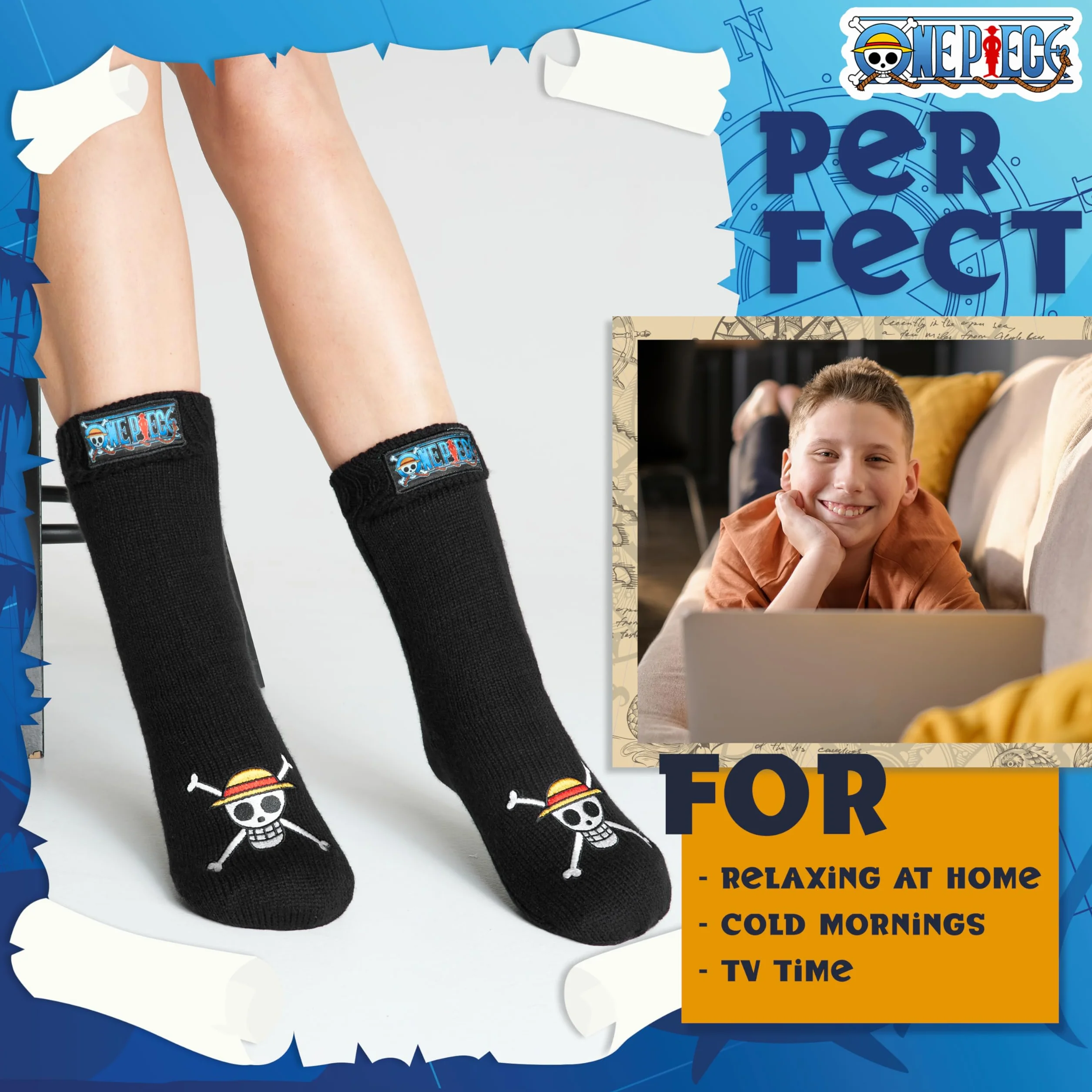 Calcetines Antideslizantes One Piece Térmicos Invierno Talla Única