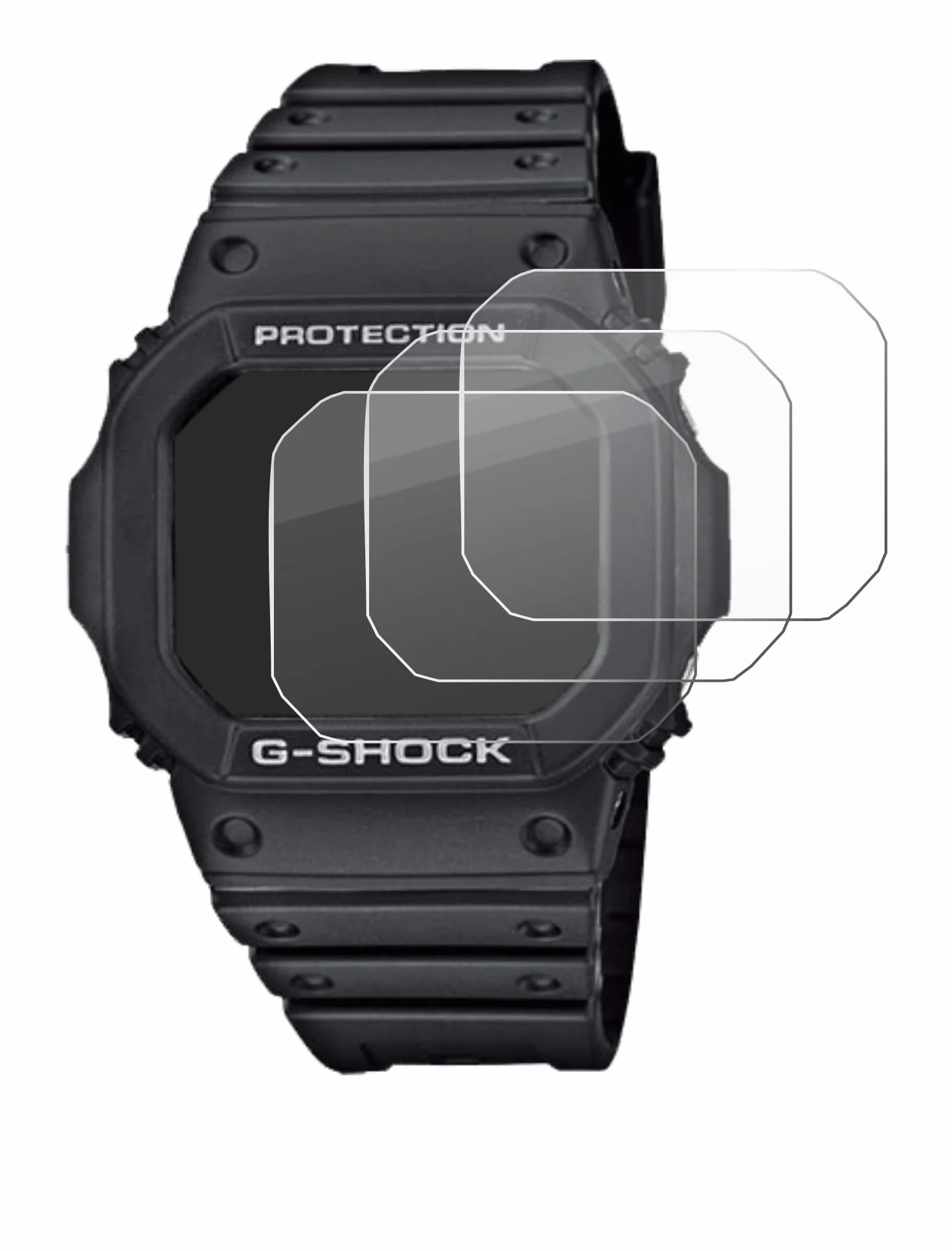 BROTECT Protector Pantalla Cristal para Casio G-Shock GW-M5610-1ER Dureza 9H Anti-Arañazos