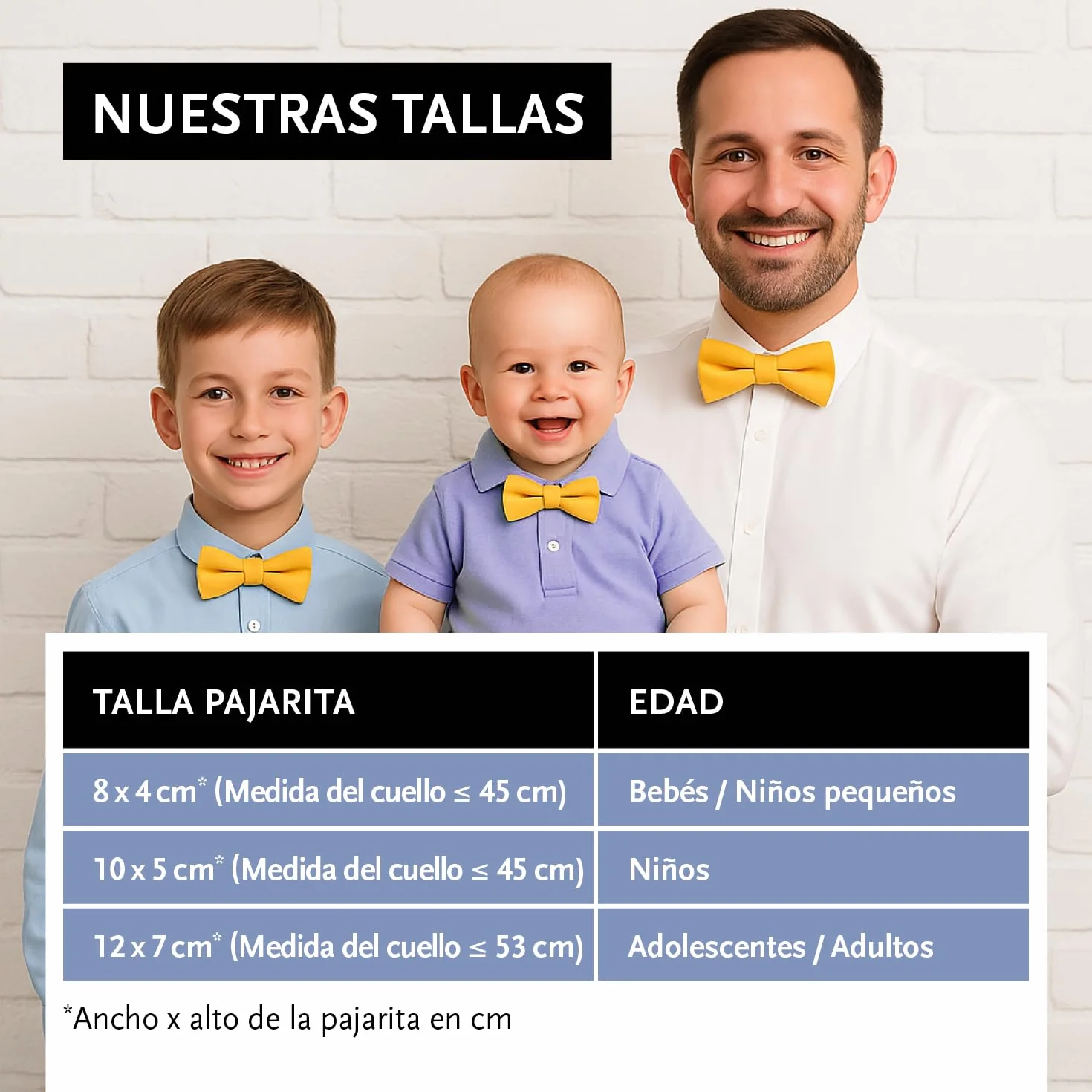 Pajarita hombre niños bebés mate preatada ajustable algodón accesorio festivo bodas comuniones