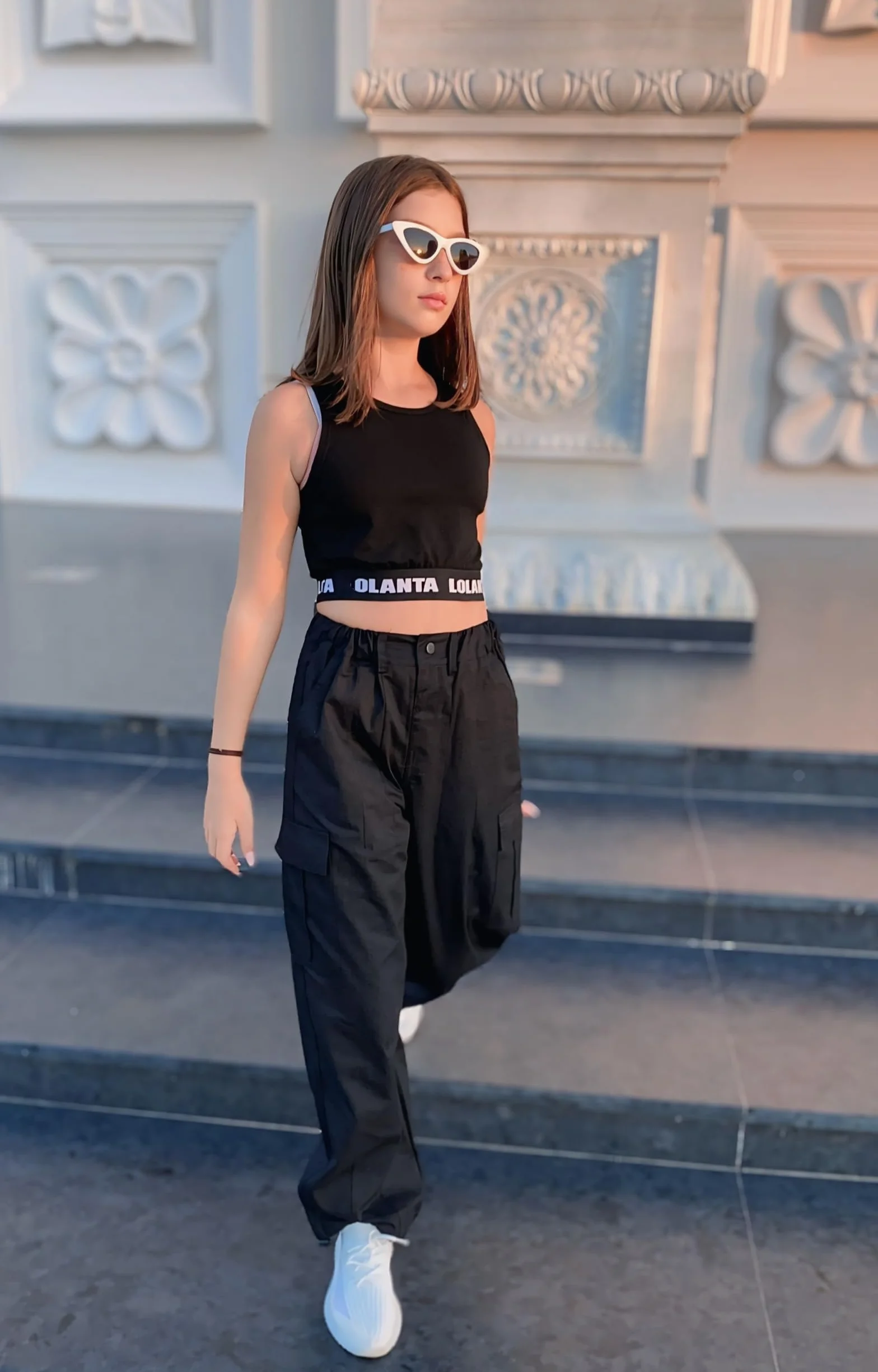 Pantalones Cargo para Niñas, Algodón, Cintura Elástica, Múltiples Bolsillos, 6-15 Años