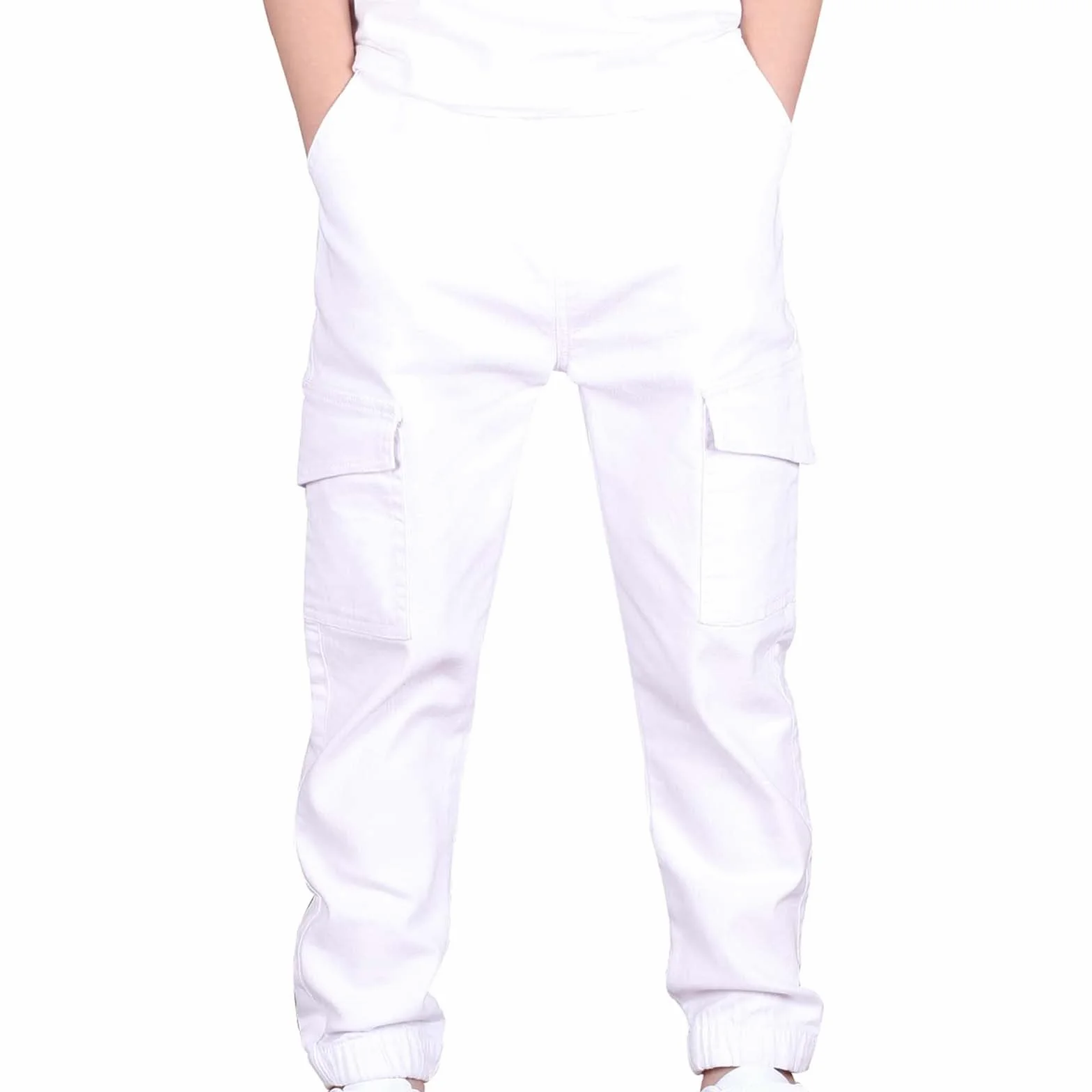 Pantalones cargo para niños con cintura elástica