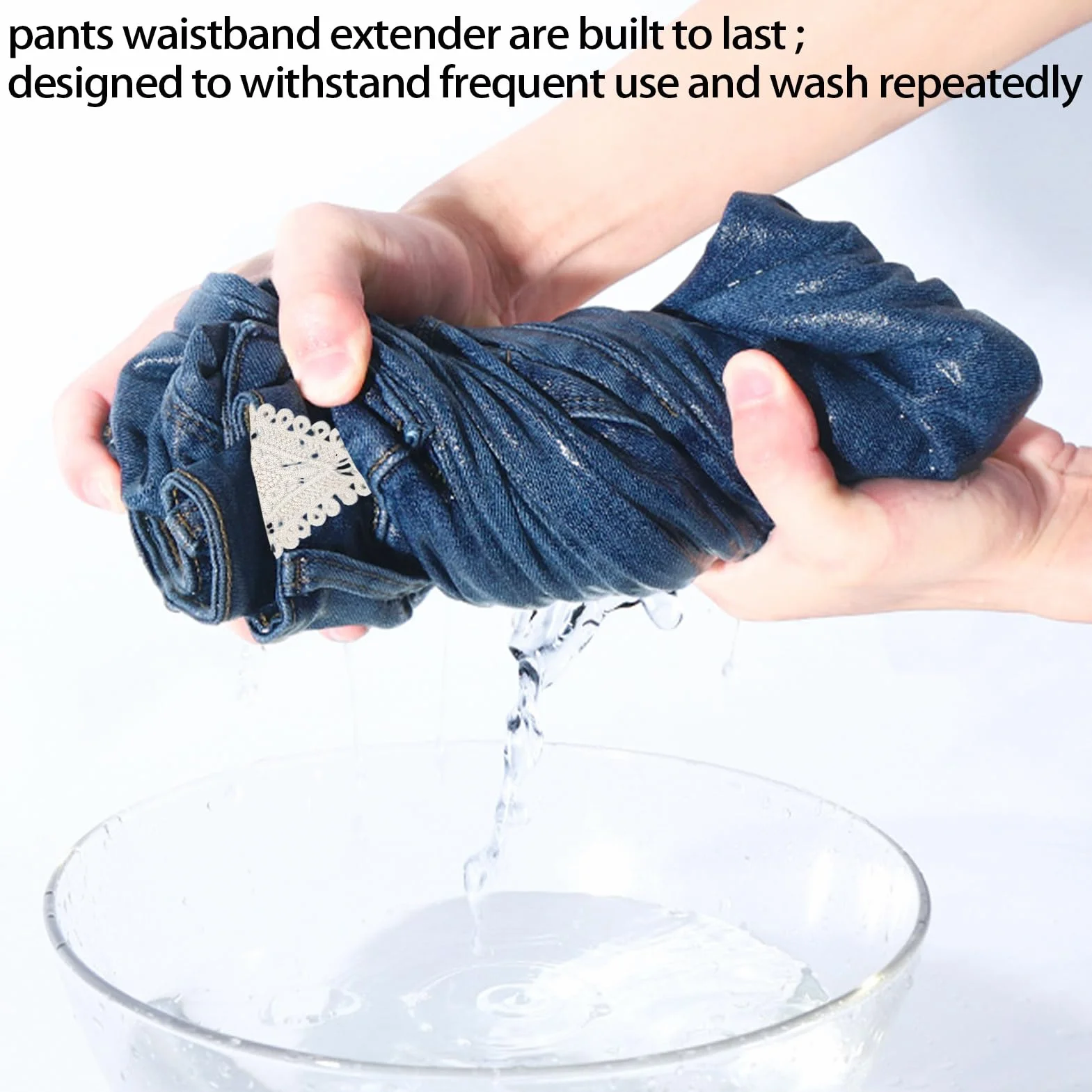 NICENEEDED Extensores de Cintura para Pantalones 8 PCS, Extensores de Encaje Suave para Vaqueros y Faldas